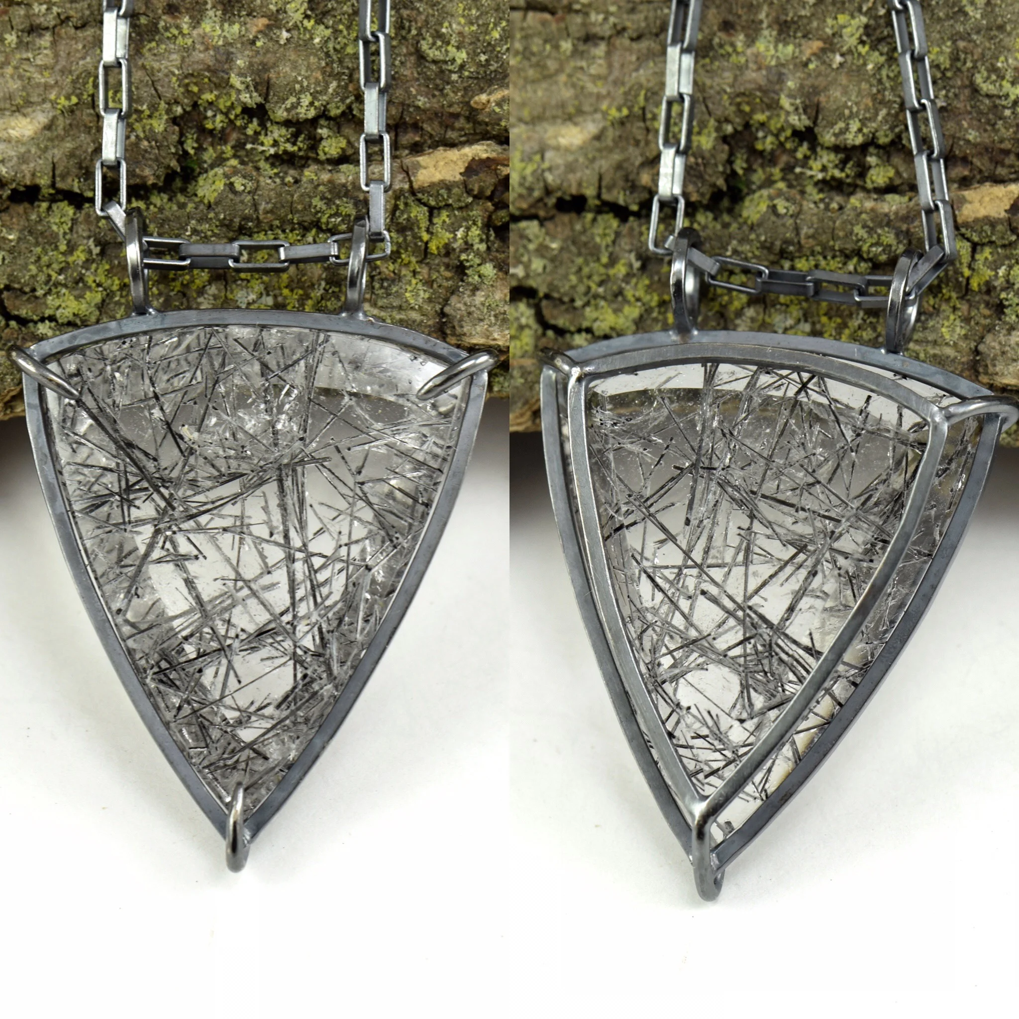 Tourmalinated Quartz Necklace 
