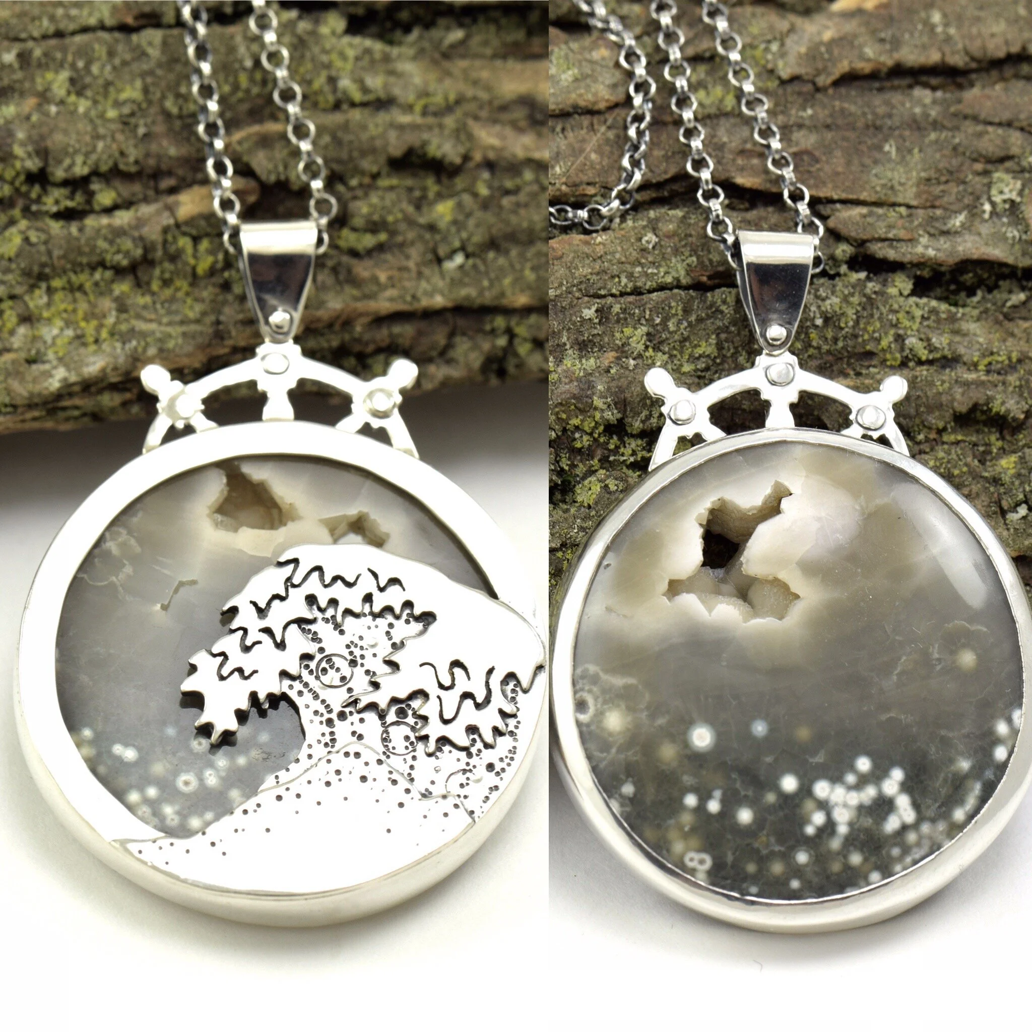 The Great Wave Ocean Jasper Necklace