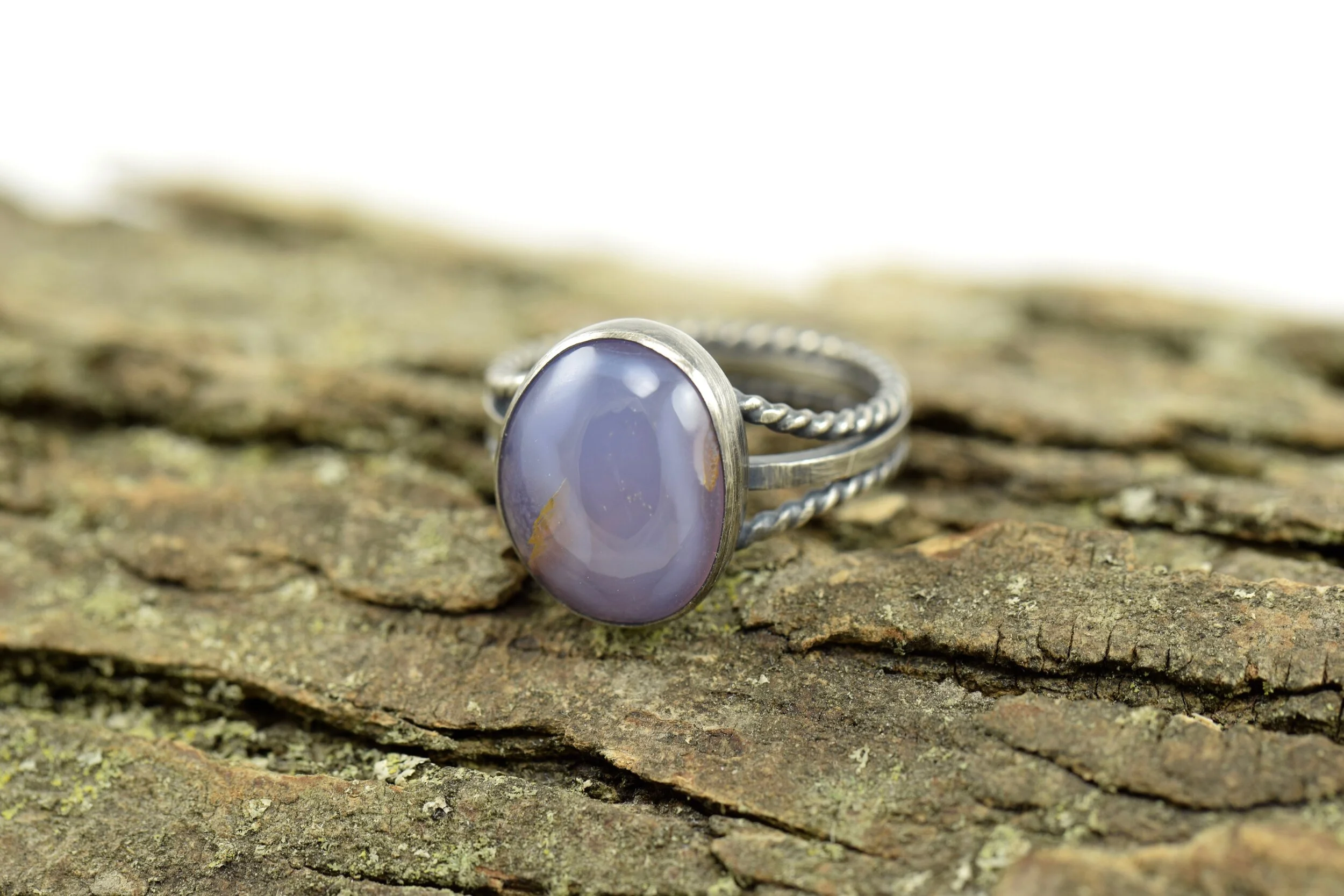 Holley Blue Agate Ring - Size 7