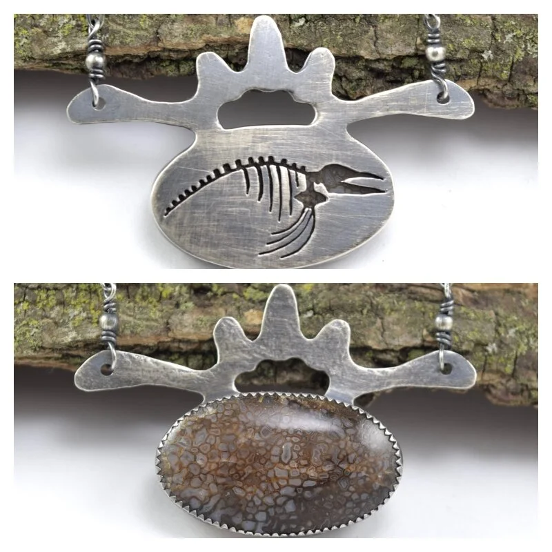 Humpback Whale Skeleton Necklace