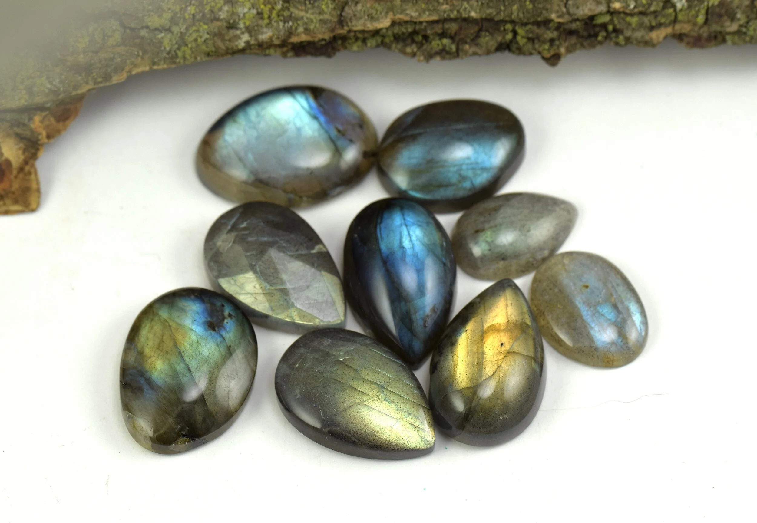 Labradorite Cabochon Lot of 9