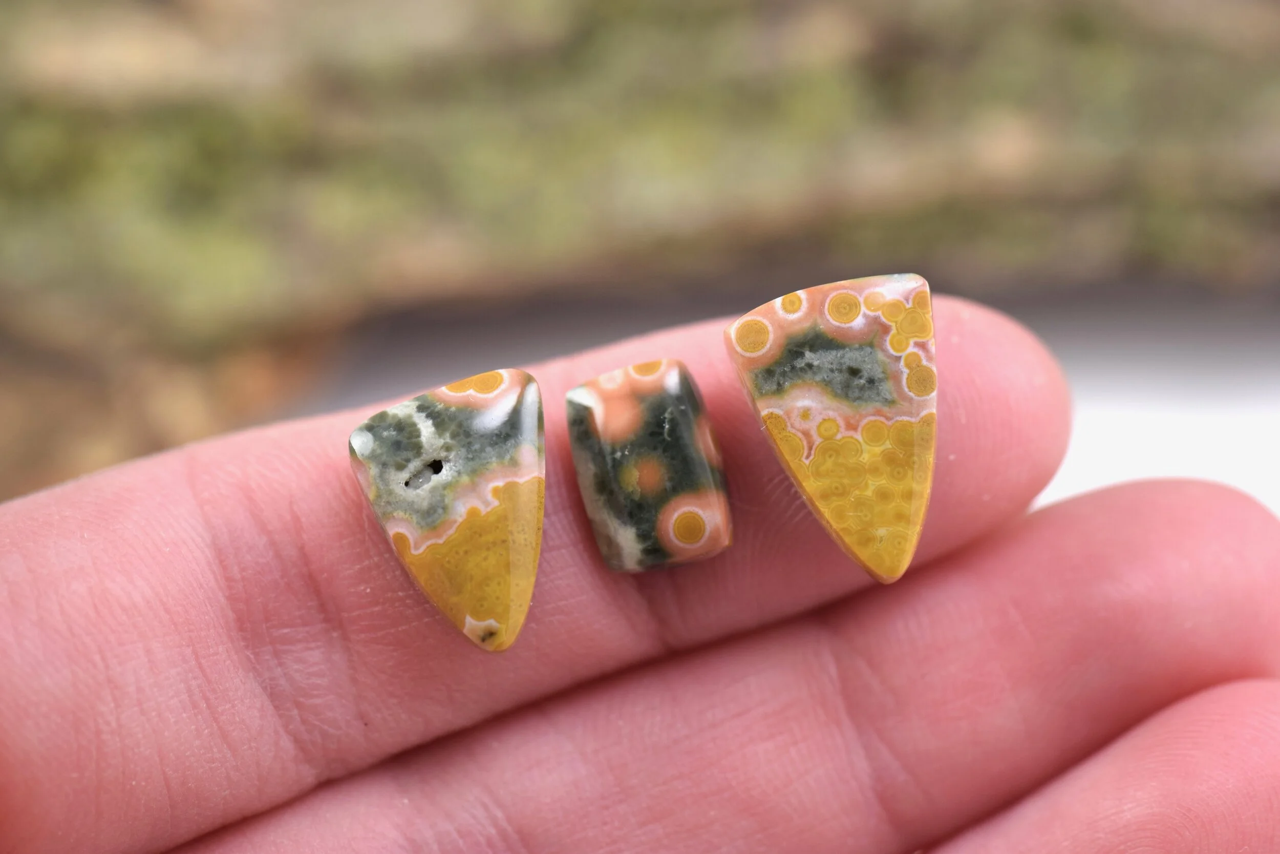Ocean Jasper Cabochon Lot of 3