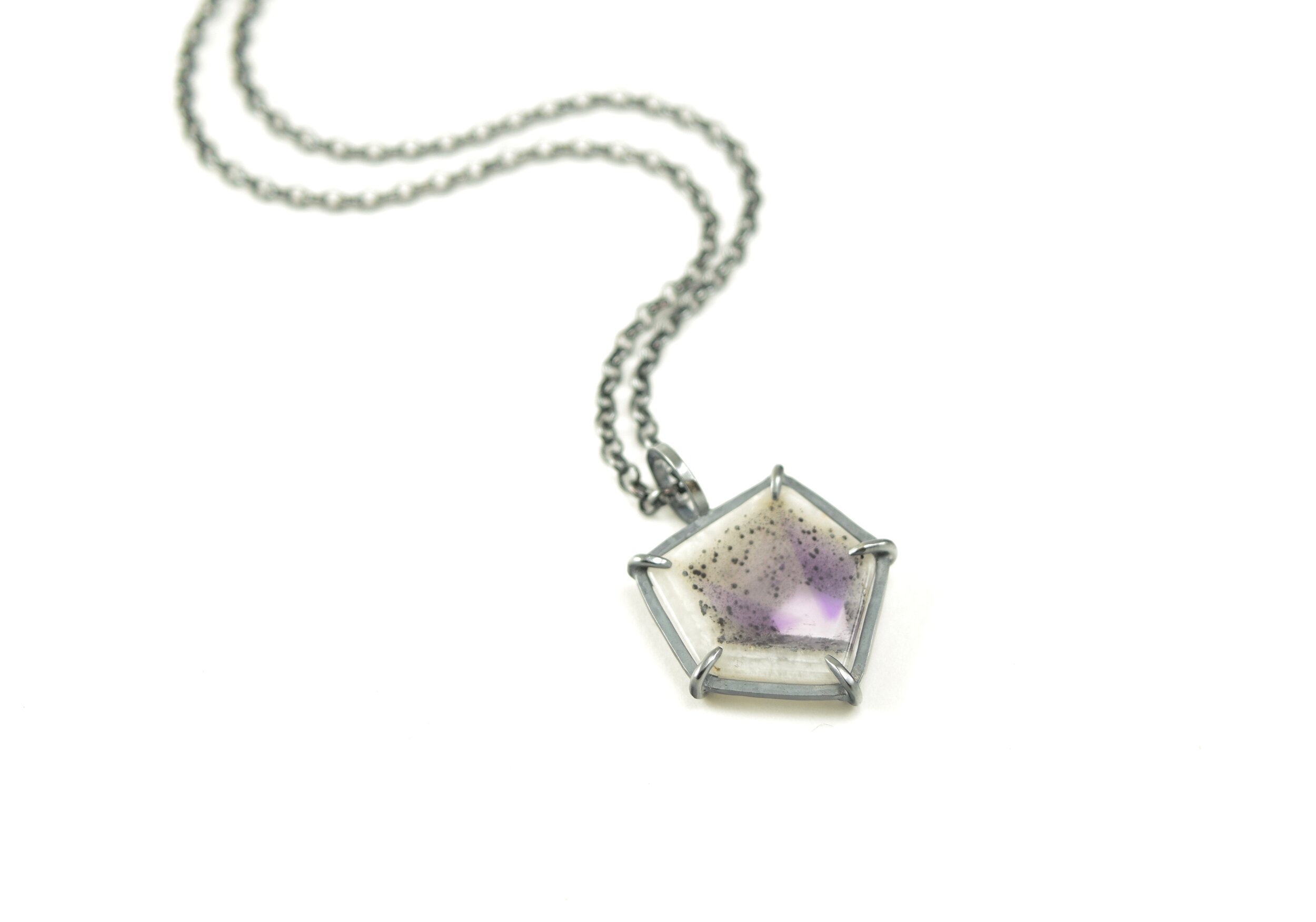 Color Zoned Amethyst Pendant