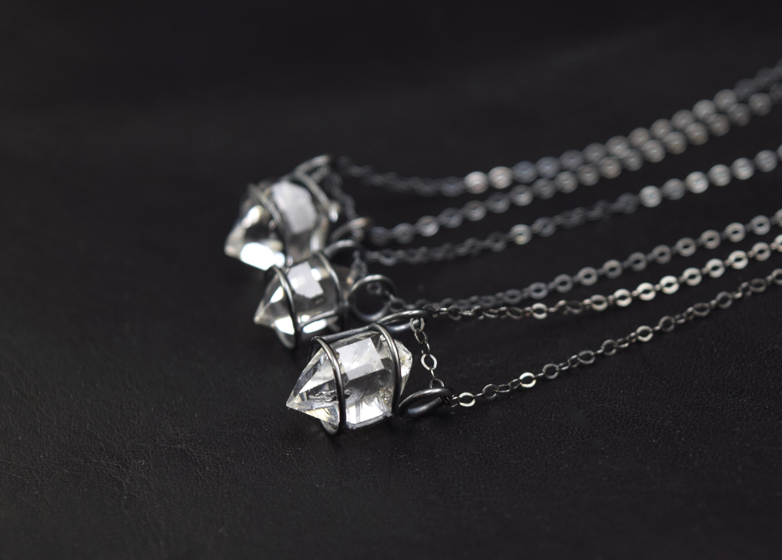 Herkimer Diamond Cage Necklaces