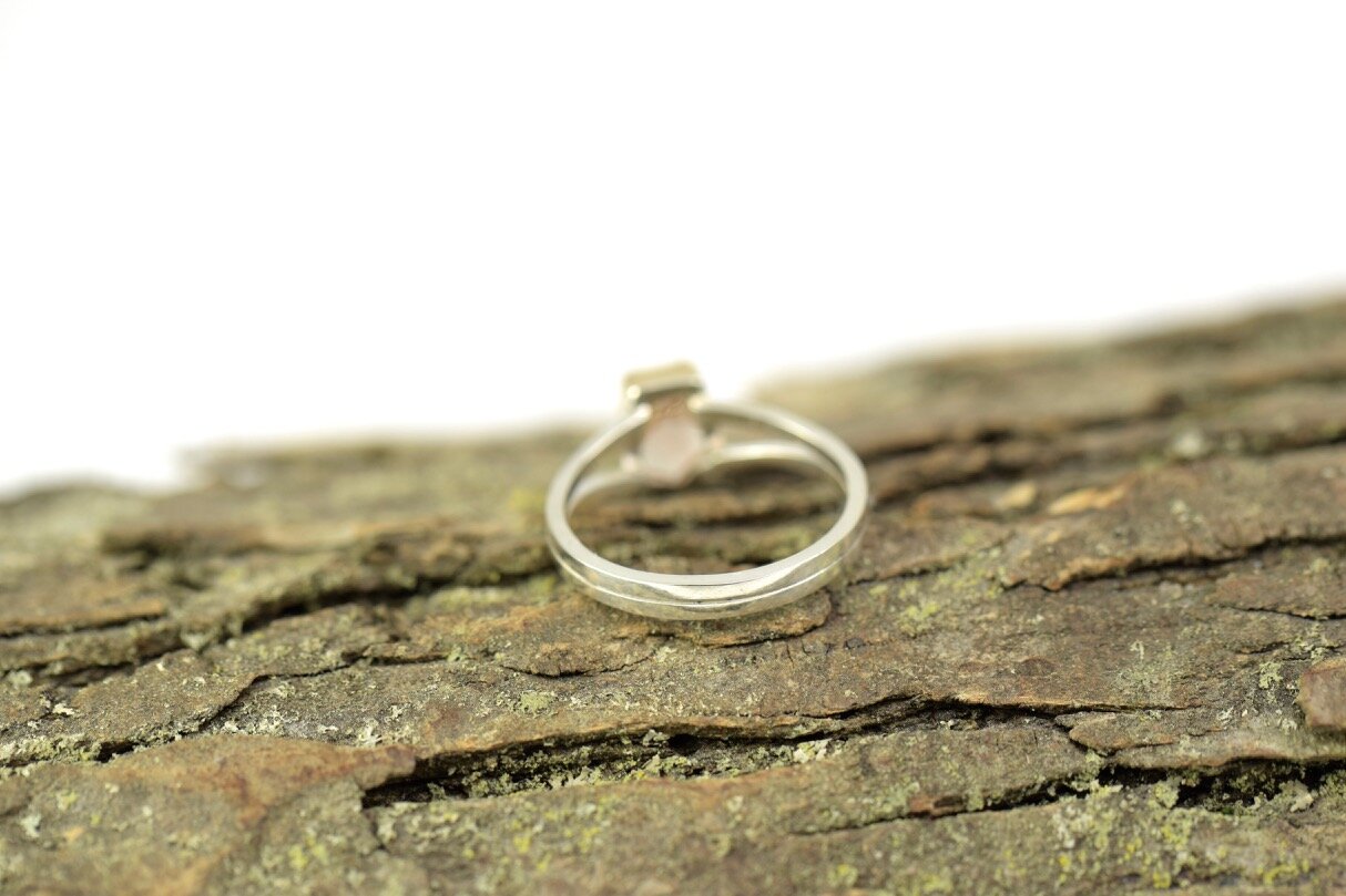 Oregon Sunstone Pentagon Ring - Size 7.5