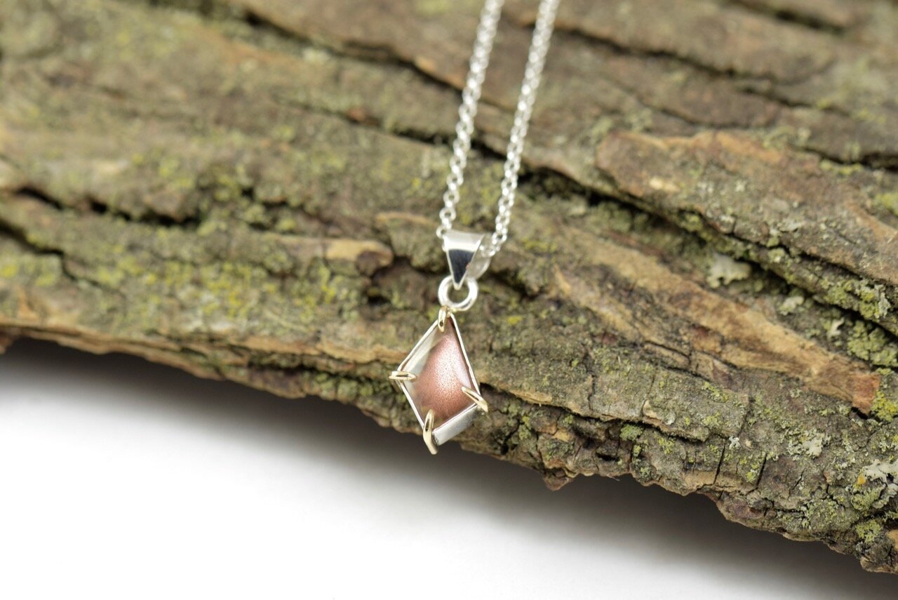 Prong Set Oregon Sunstone Necklace - B