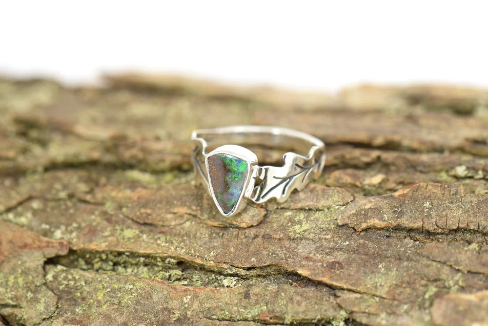 SPANGLE JEWELS Oak Leaf Ring #15 シルバー925 