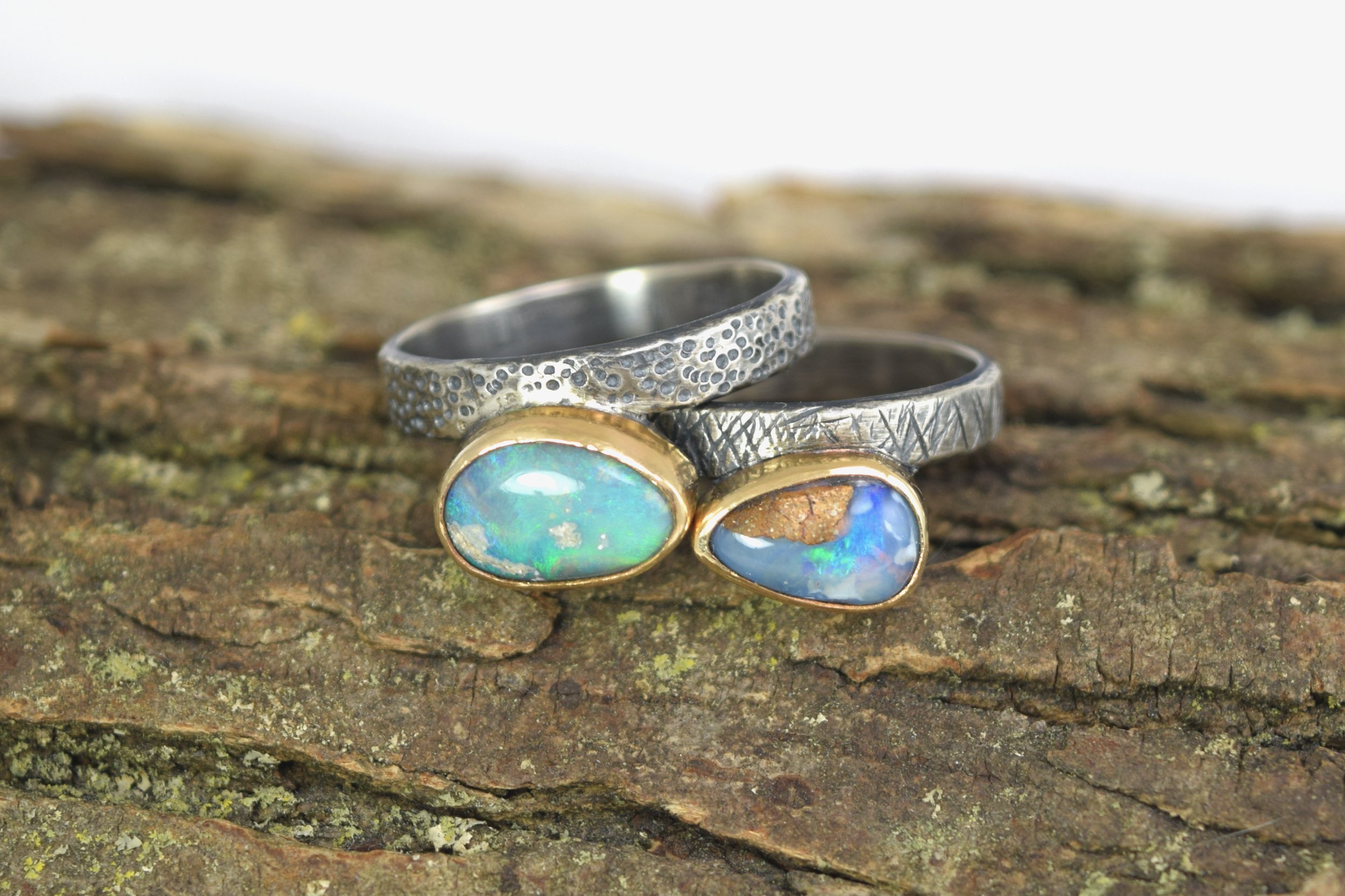 Boulder Opal Rings