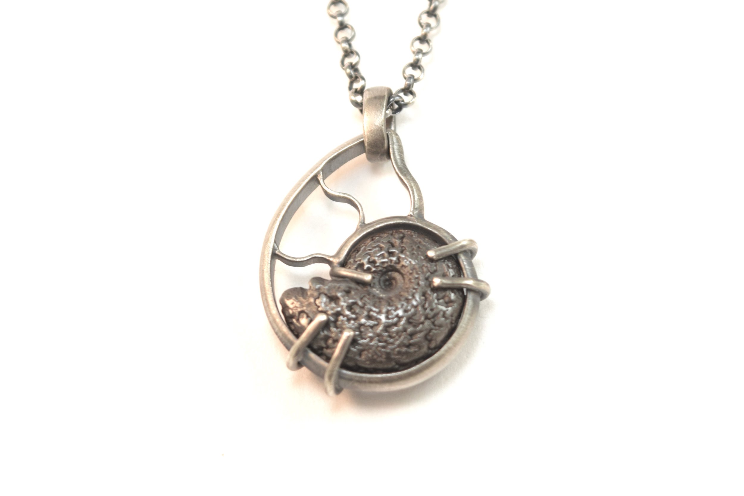Large Hematite Ammonite Necklace (2).jpeg