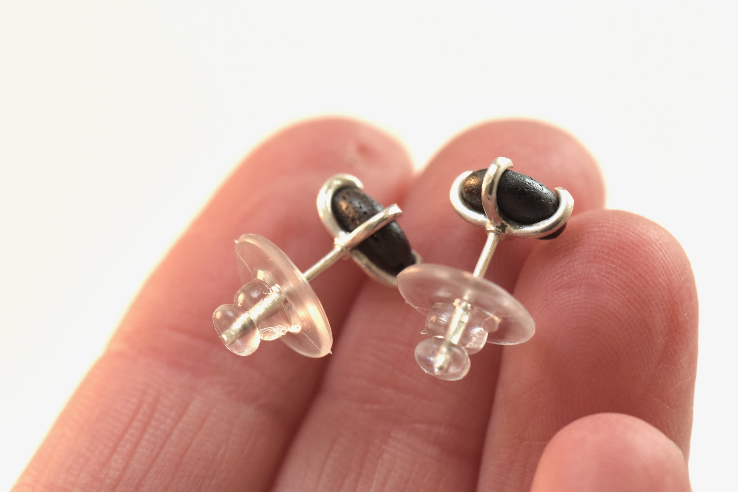 Hematite Ammonite Stud Earrings (1).jpeg