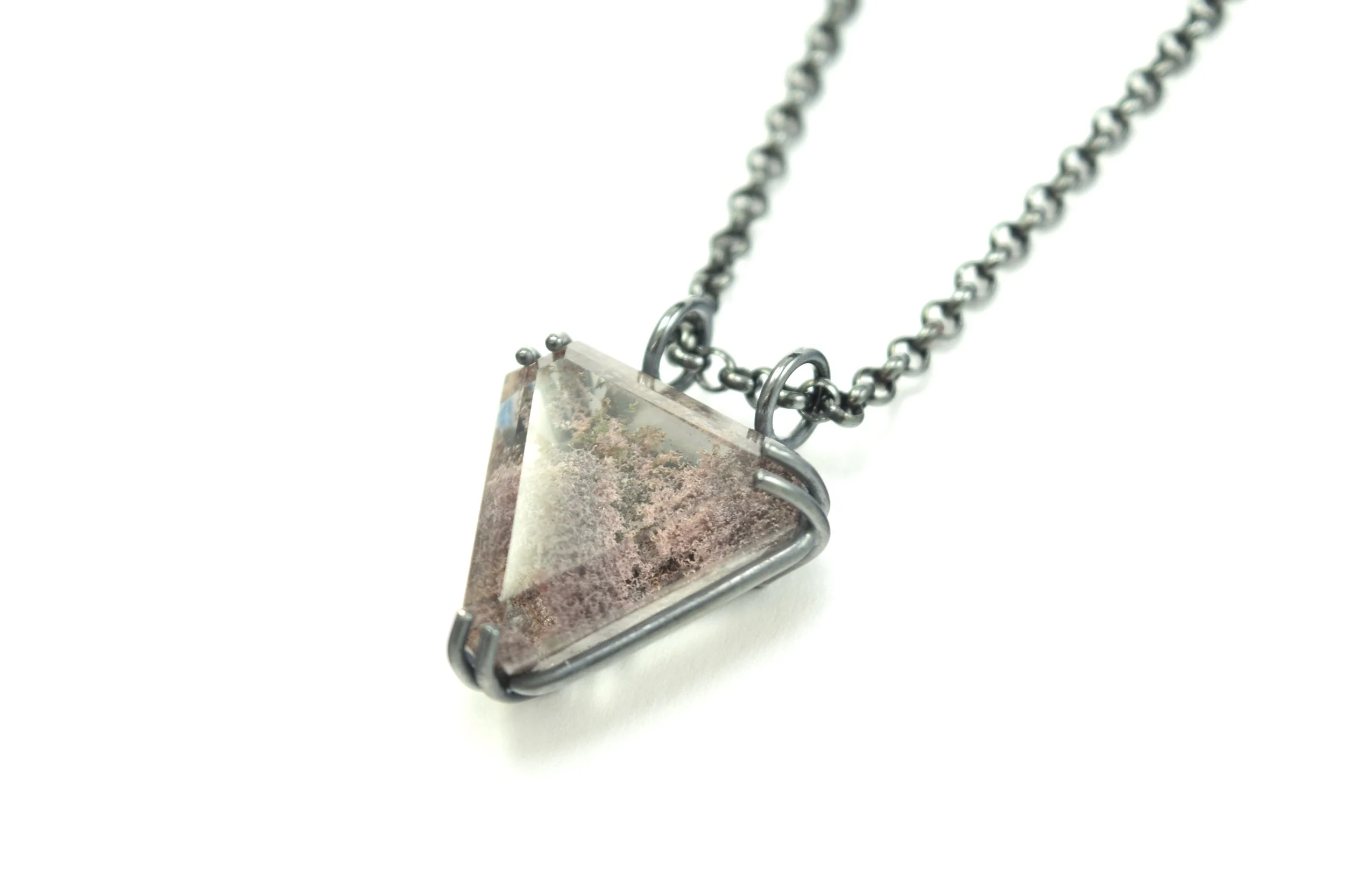 Lodolite Quartz Necklace - B