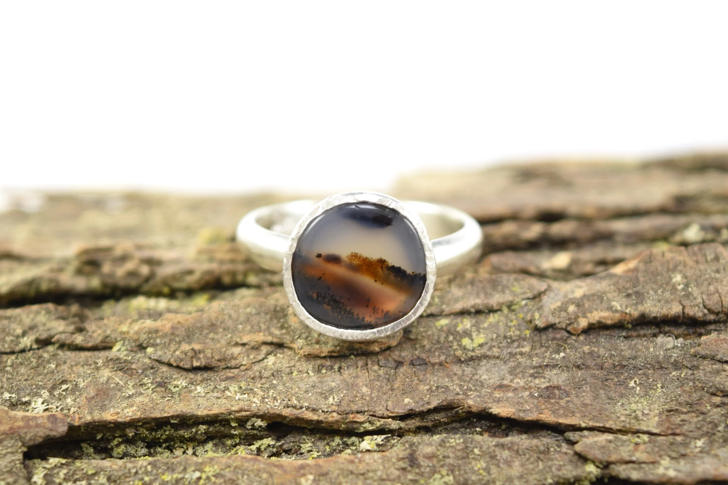 Montana Agate "Upside Down" Ring - Size 7