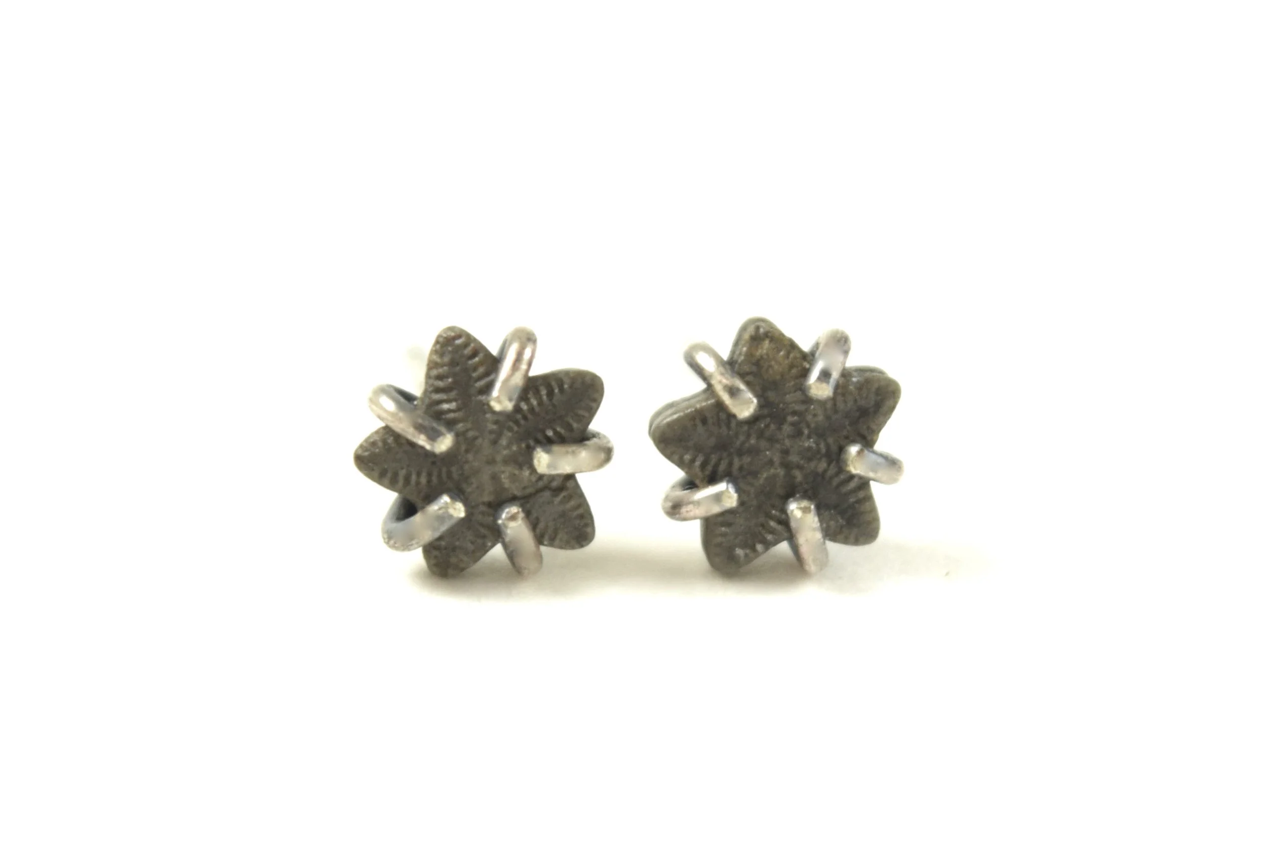 Crinoid Star Fossil Earrings 9-25 IV copy.jpeg