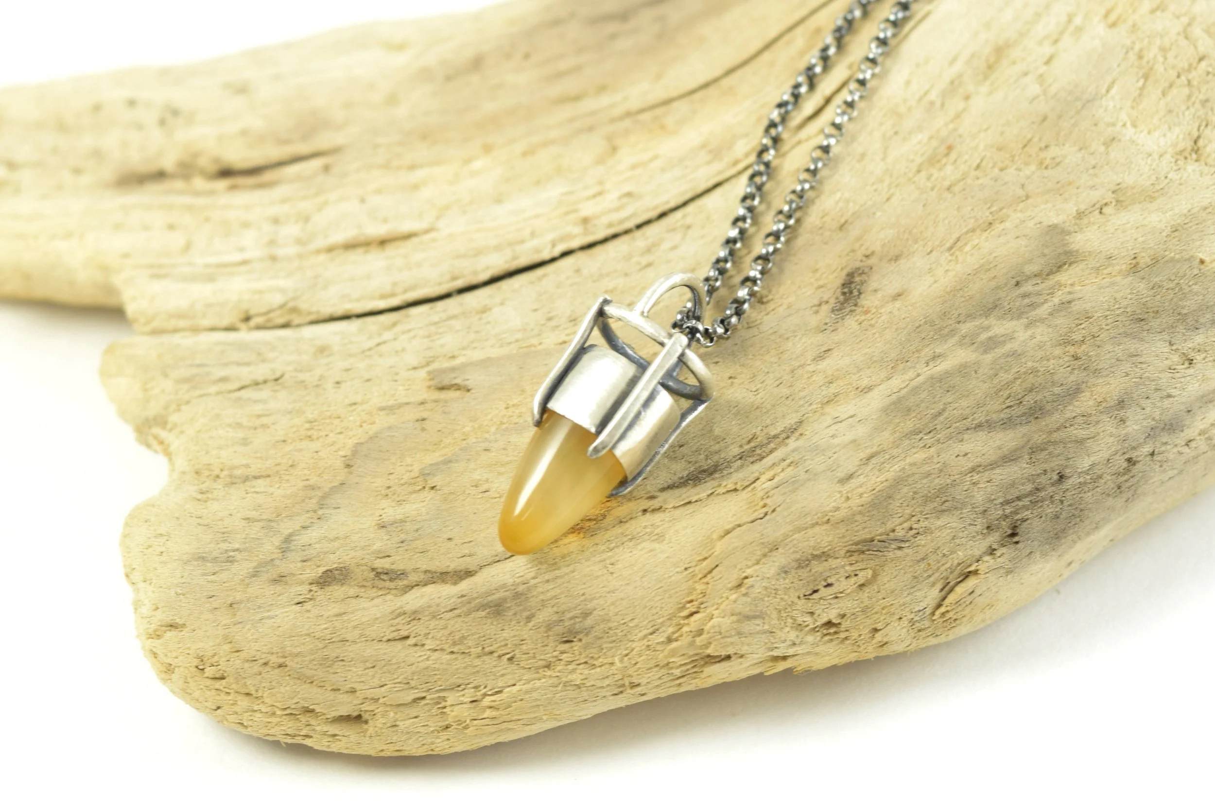 Carnelian Hanging Lantern Necklace