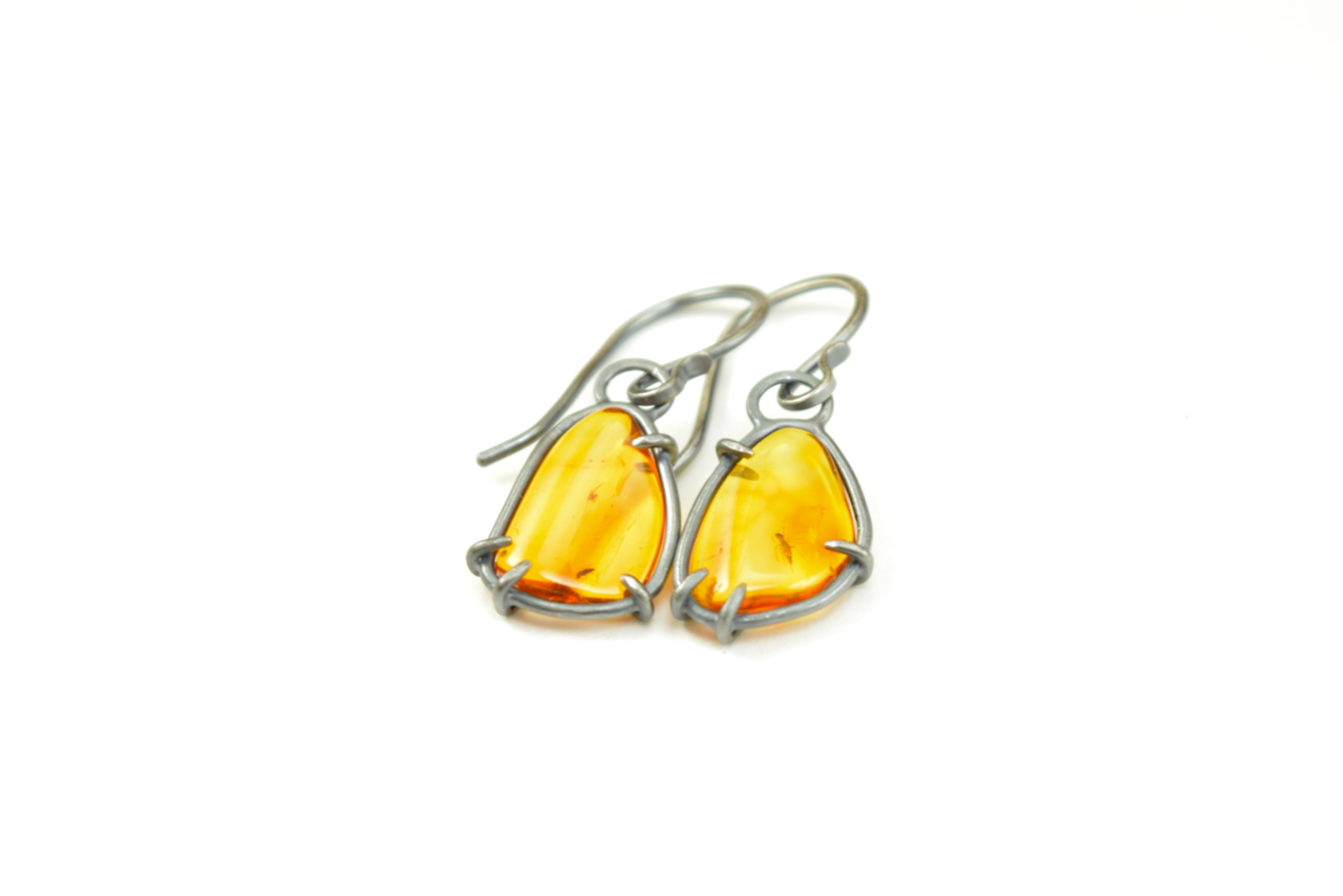 Baltic Insect Amber Earrings- Triangle (5).png