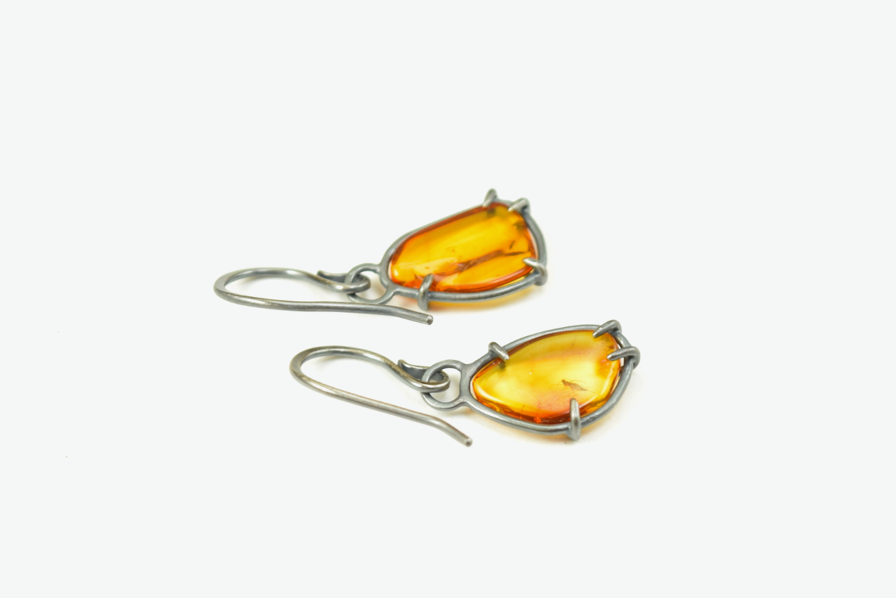 Baltic Insect Amber Earrings- Triangle (7).png