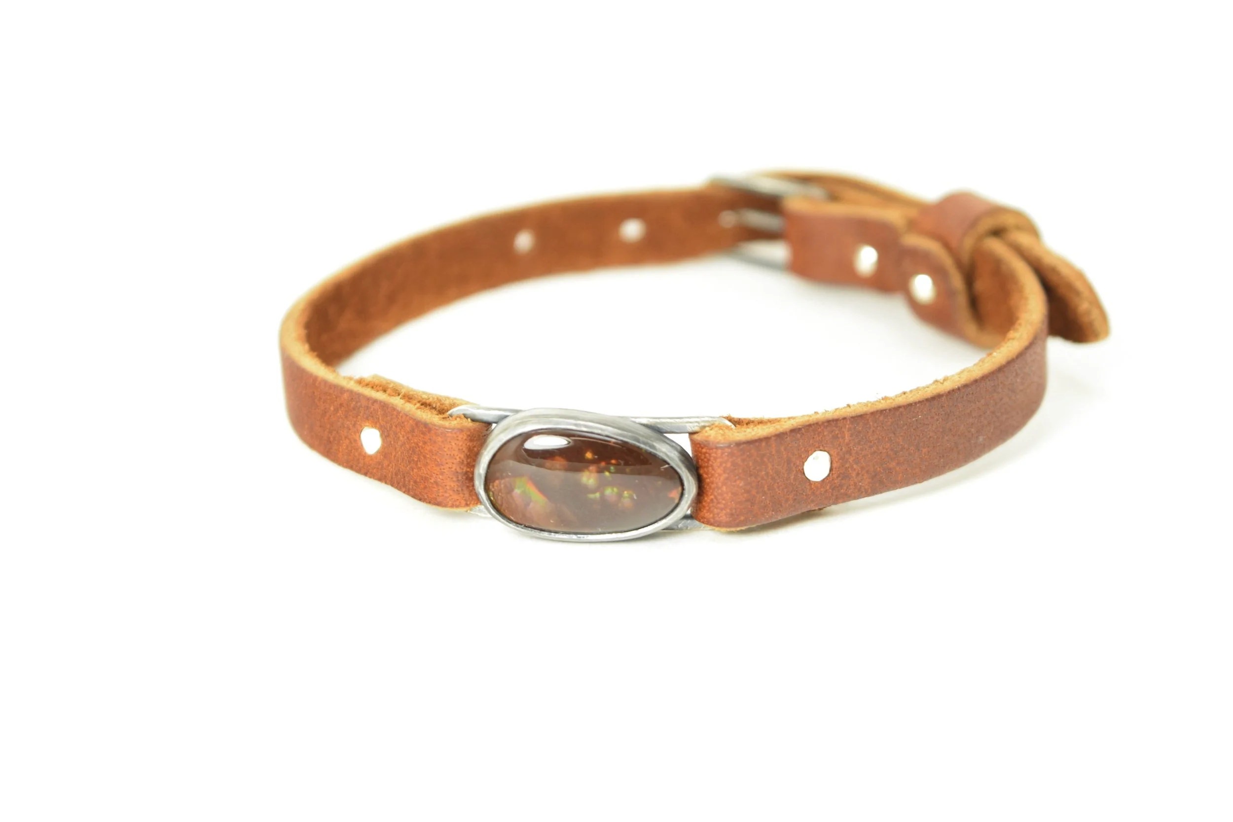 Fire Agate Leather Watchband Bracelet (1).jpeg