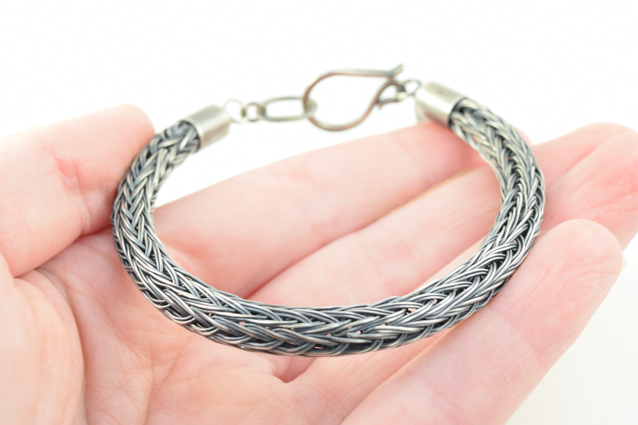 Double Strand Double Viking Knit Bracelet Sterling Silver (8).png