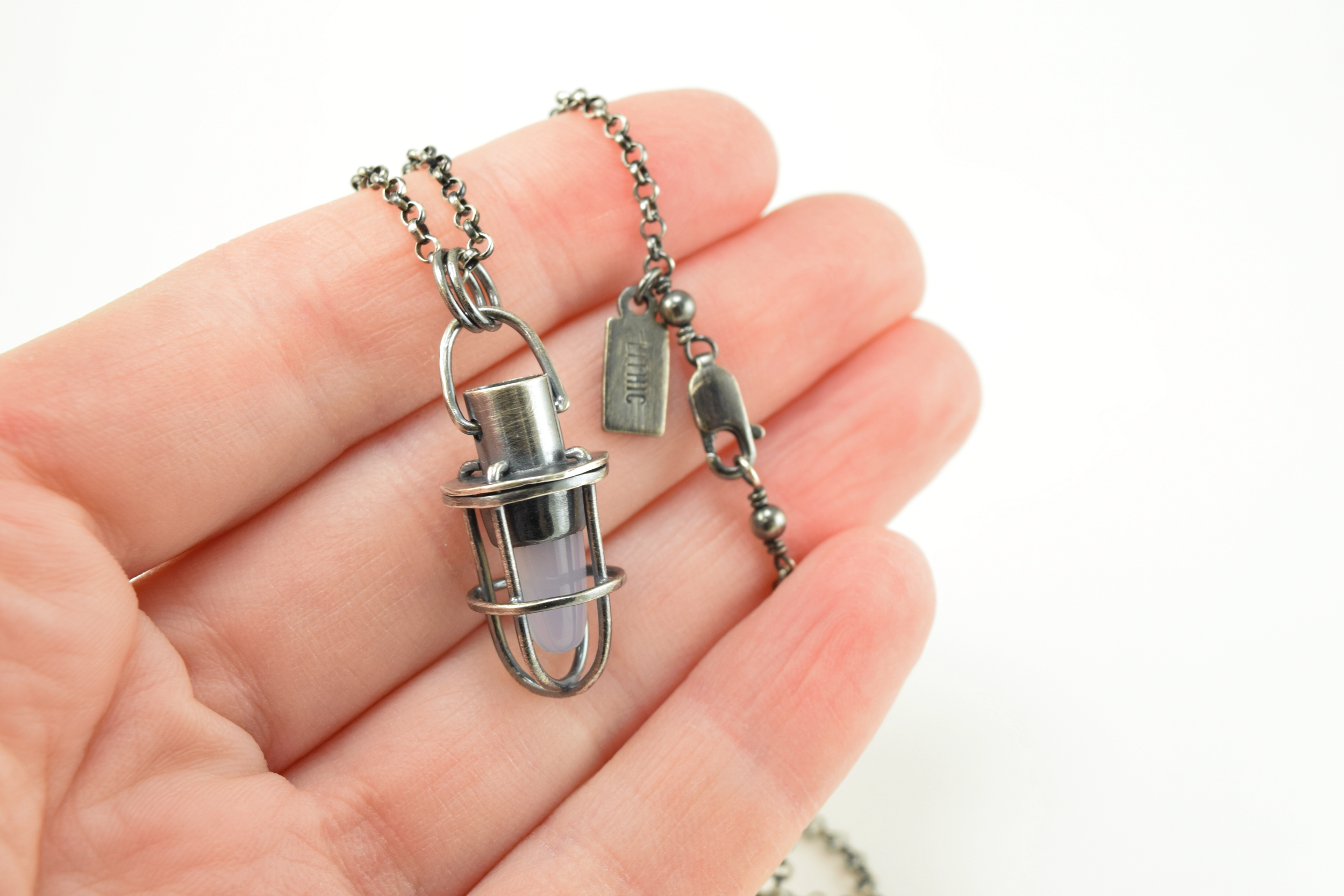 Blue Chalcedony Hanging Cage Lantern Pendant.png