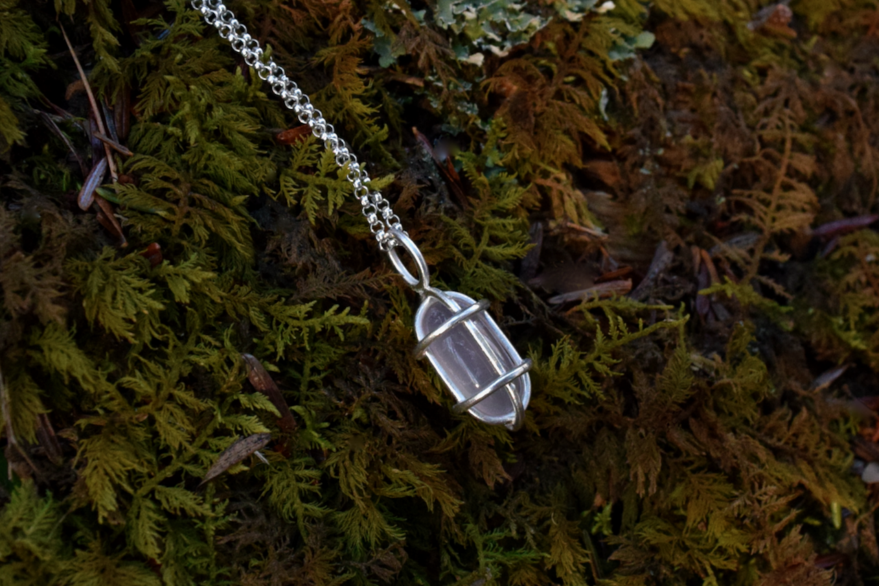 Pink Chalcedony Pill Bulkhead Light Necklace.png