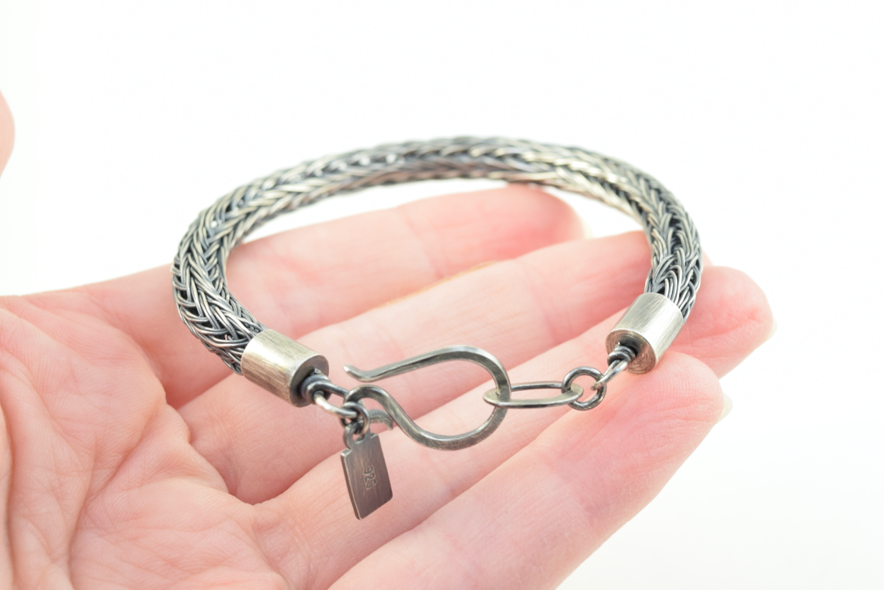 Double Strand Double Viking Knit Bracelet Sterling Silver (6).png