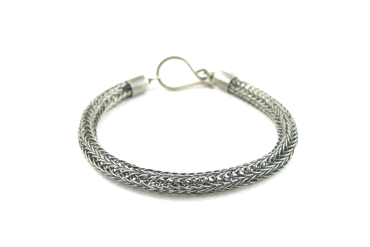 Sterling Silver Viking Knit Bracelet - Thick Double Weave.png