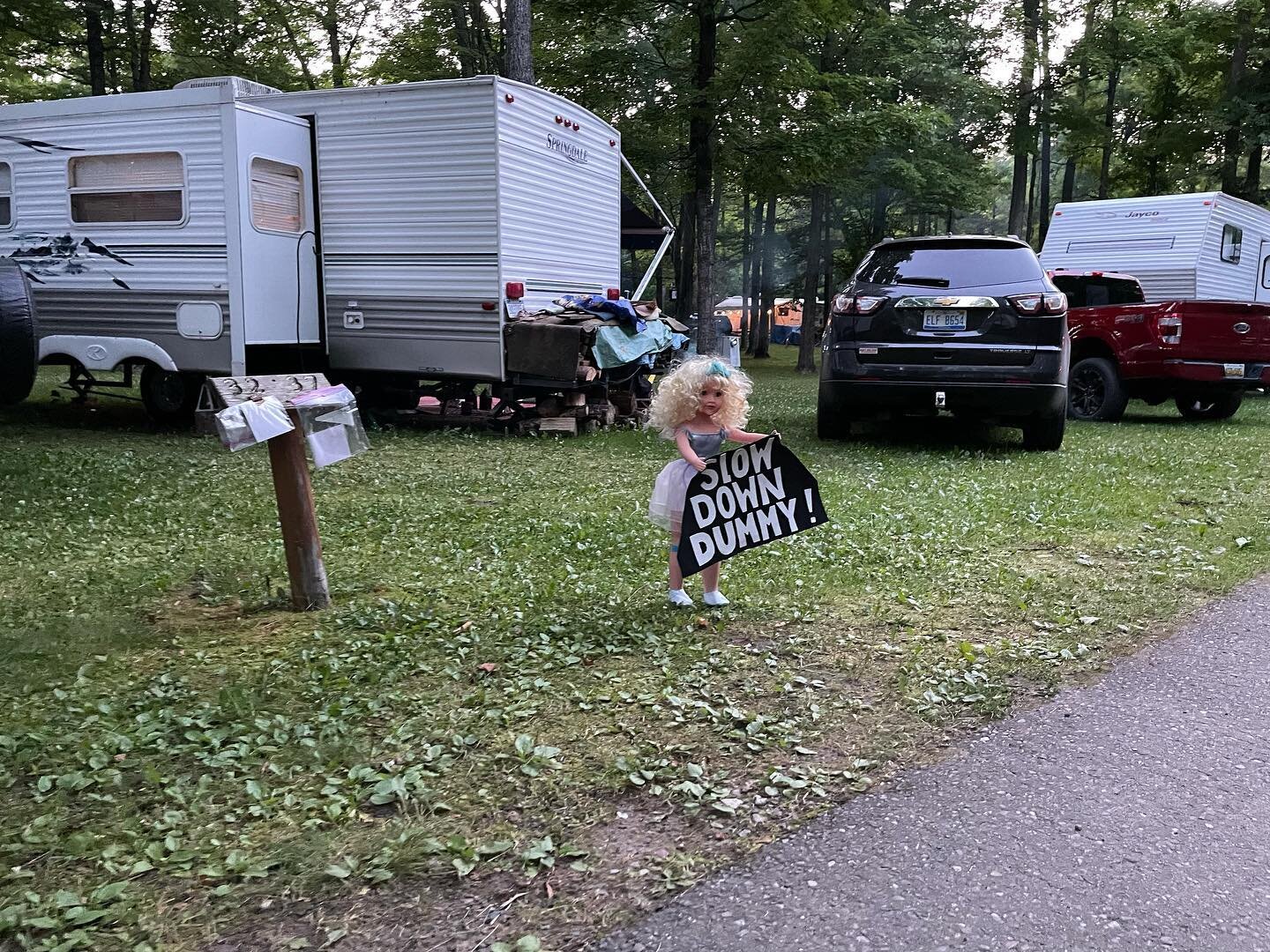 Last night was our last night camping in Michigan for a while. We managed to book a Saturday night site last minute at a campground on lovely Chicagoan lake (saw a loon finally!) which was chock full of families: return campers with strong camp cred: