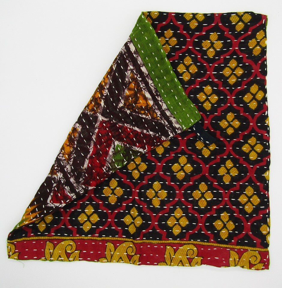 Kantha Dishcloths Set of 3, Fair Trade Kitchen Textiles