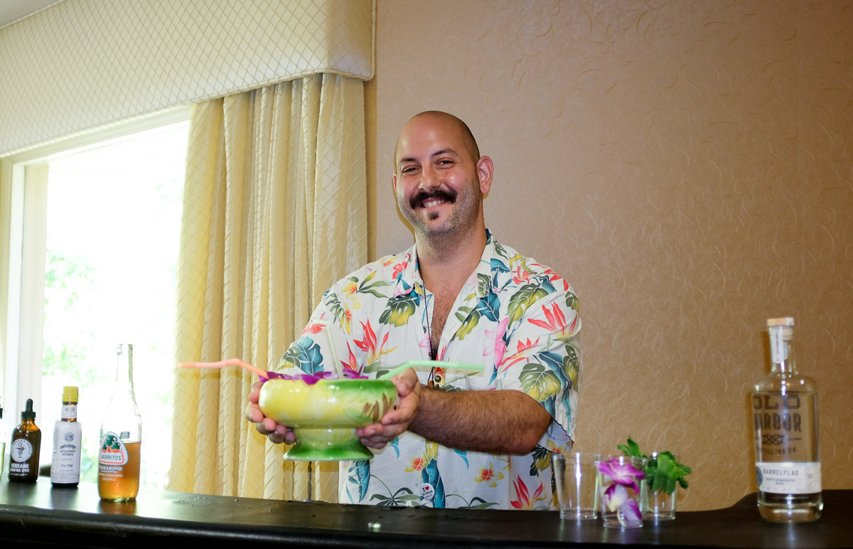 Winner of the Bartenders Battle, Anthony Schmidt of Fairweather, in San Diego. 