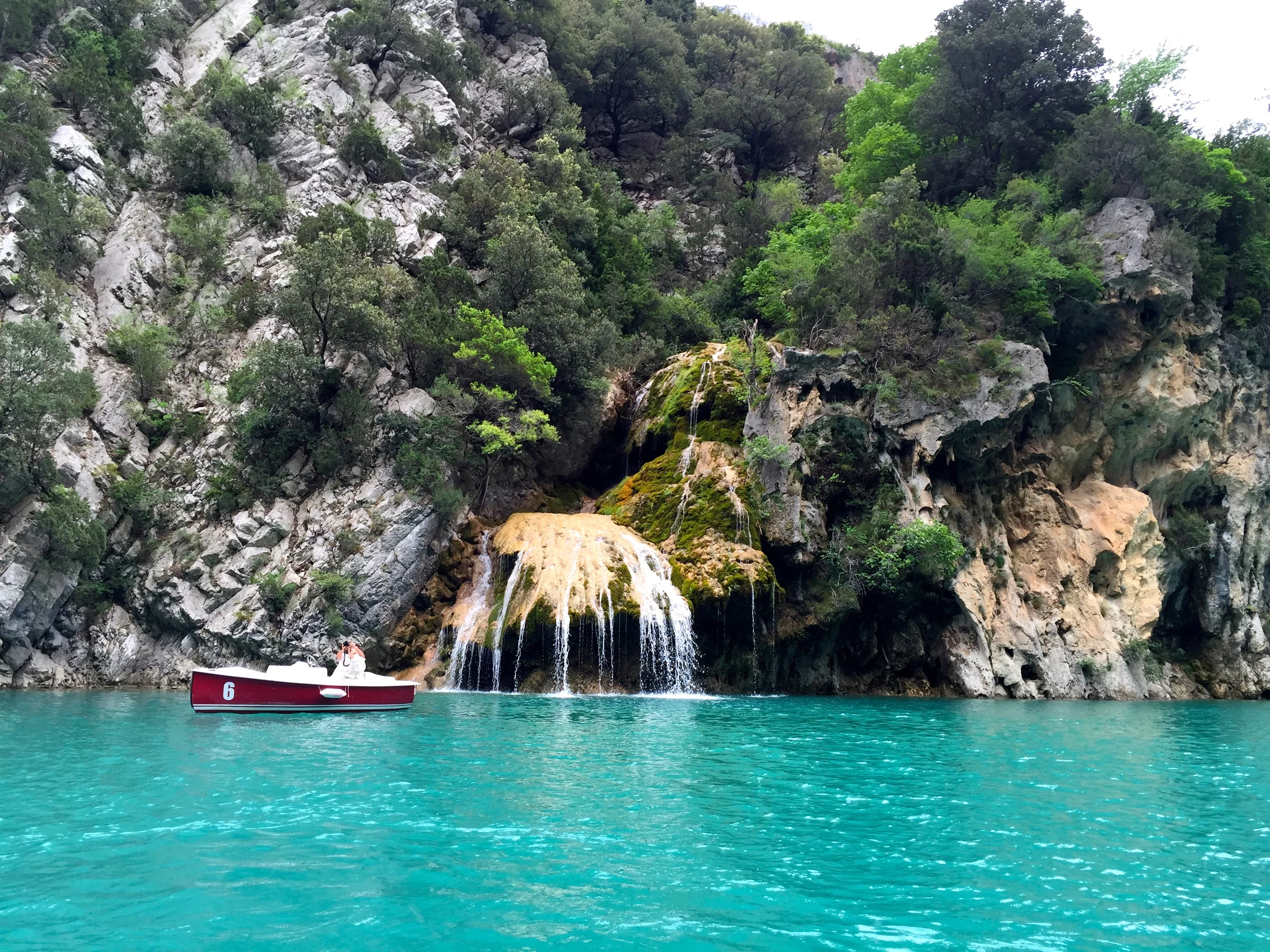 Paddle boating around the Gorges du Verdon.