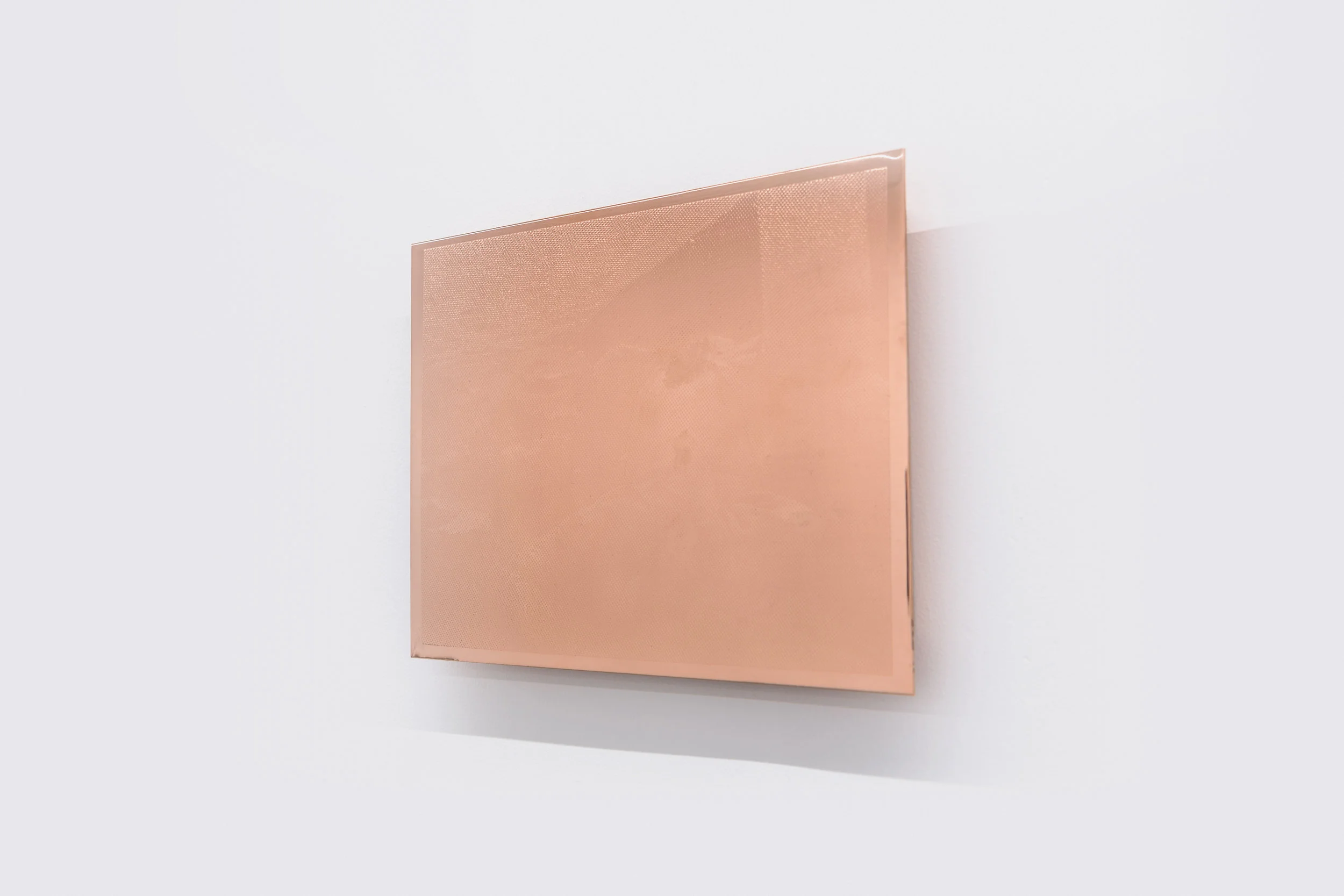 Javier M. Rodríguez, God, Help Me and Save Me, 2017. Copper plate, serigraphy with epoxy lacquer, valchromat and wood, 30.5 x 22 cm. (12 x 8.7 in.)