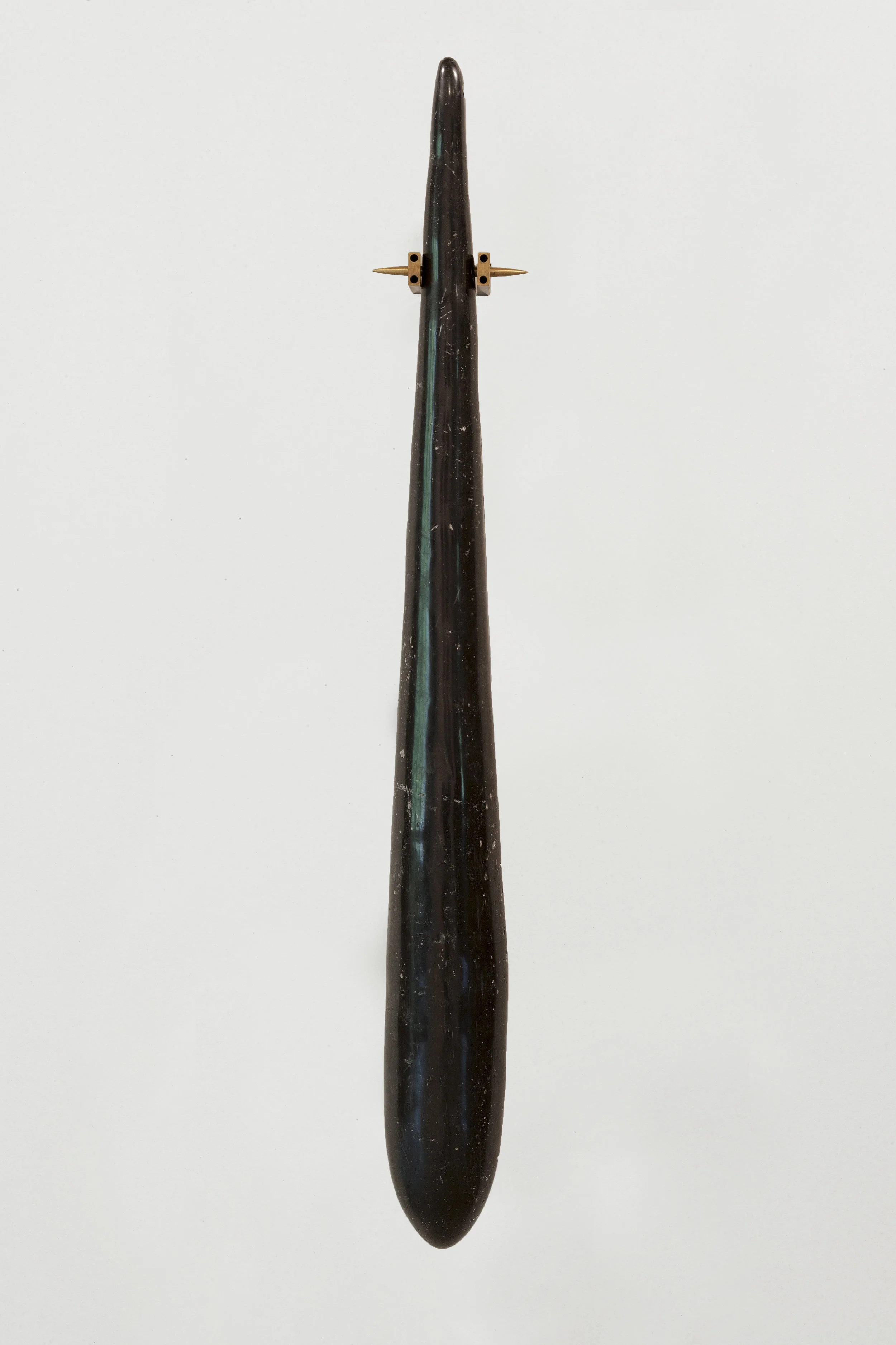 Tezontle, Olla, 2018. Resin, fiberglass, brass, 93 x 32 cm. (36.6 x 12.5 in.)