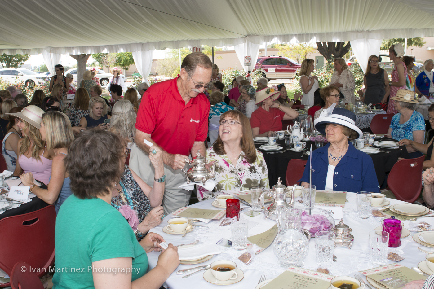 Participants at the Mesa Community College Rose Garden Tea Event
