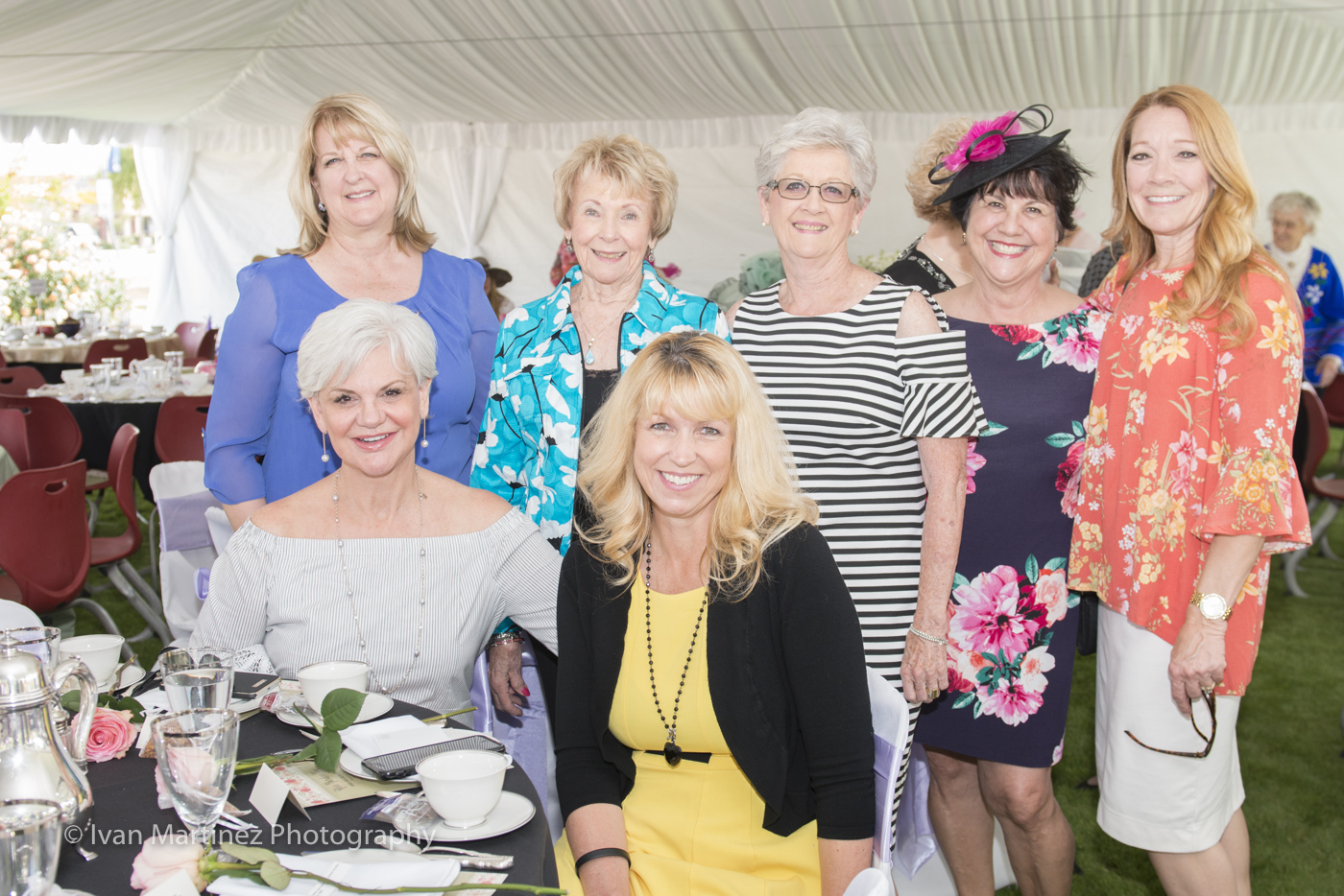 Participants at the Mesa Community College Rose Garden Tea Event