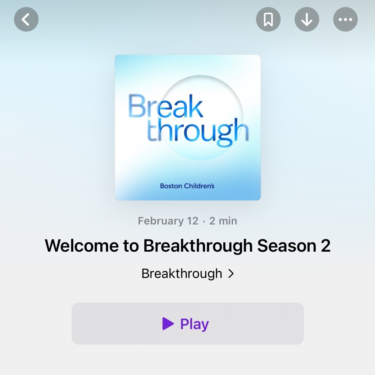 I&rsquo;m back for season 2 of Boston Children&rsquo;s Breakthrough. I spoke with patients and their families, physicians, and research scientists about cutting edge research in pediatric medicine. Listen to the first episode whenever you enjoy your 