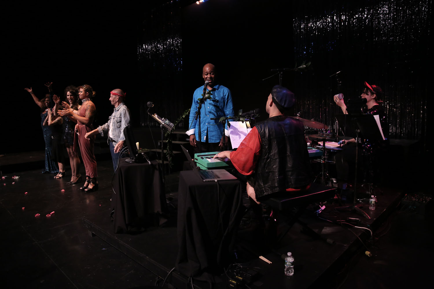 Curtain call with the band