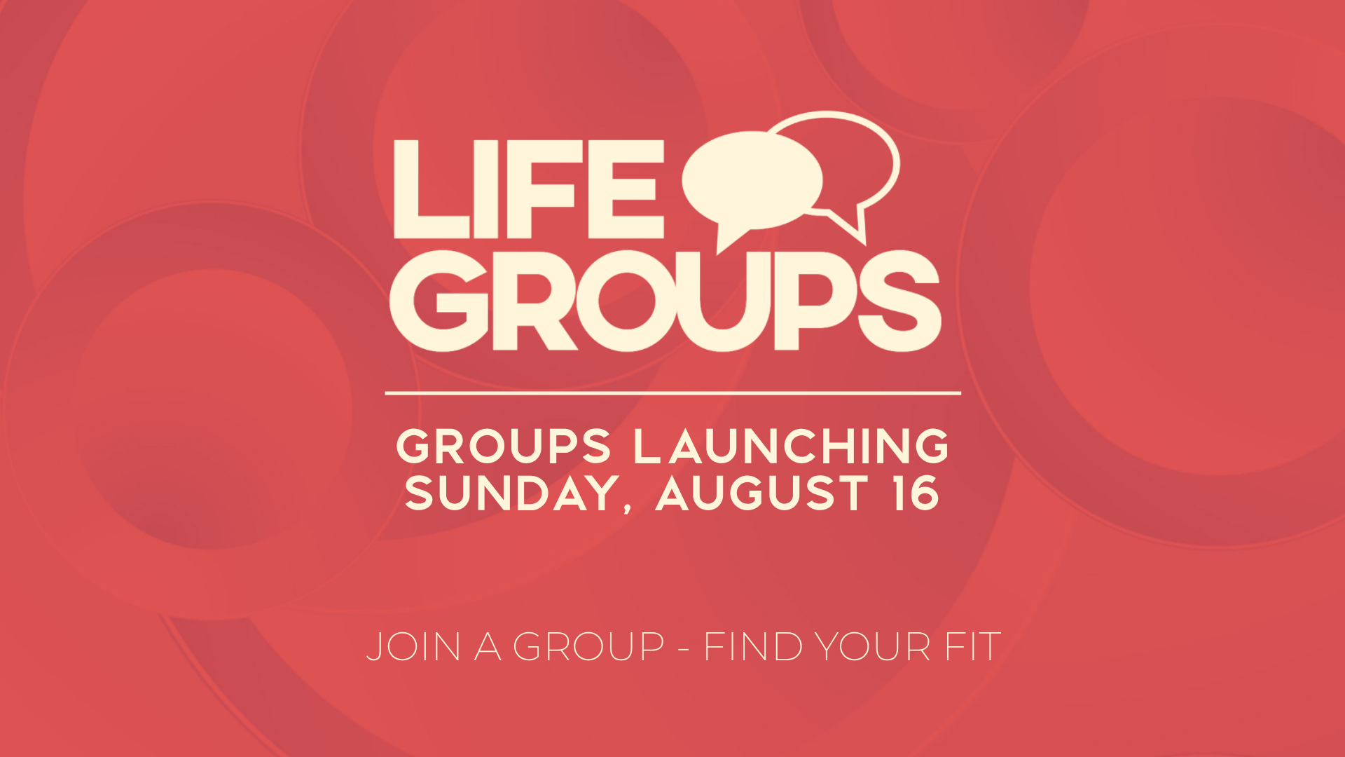 Life Group Launch