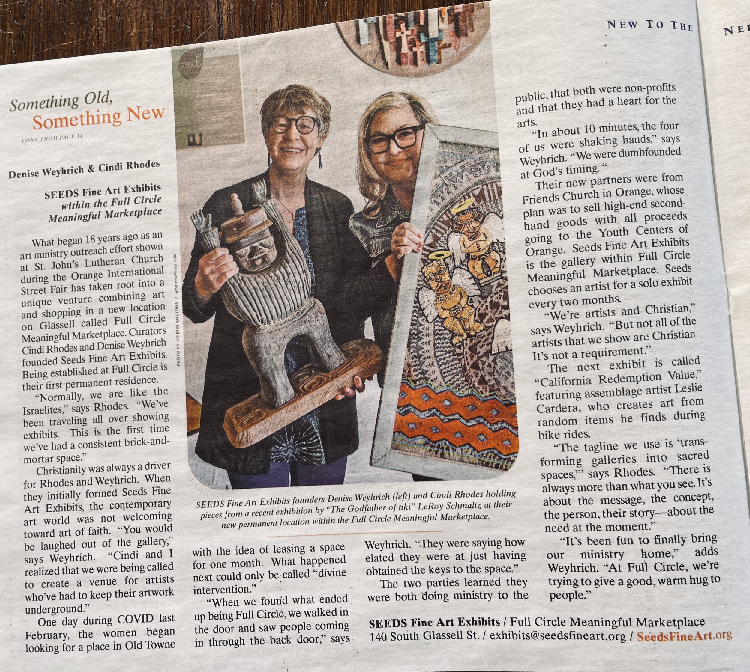 NEWS about SEEDS at Full Circle!