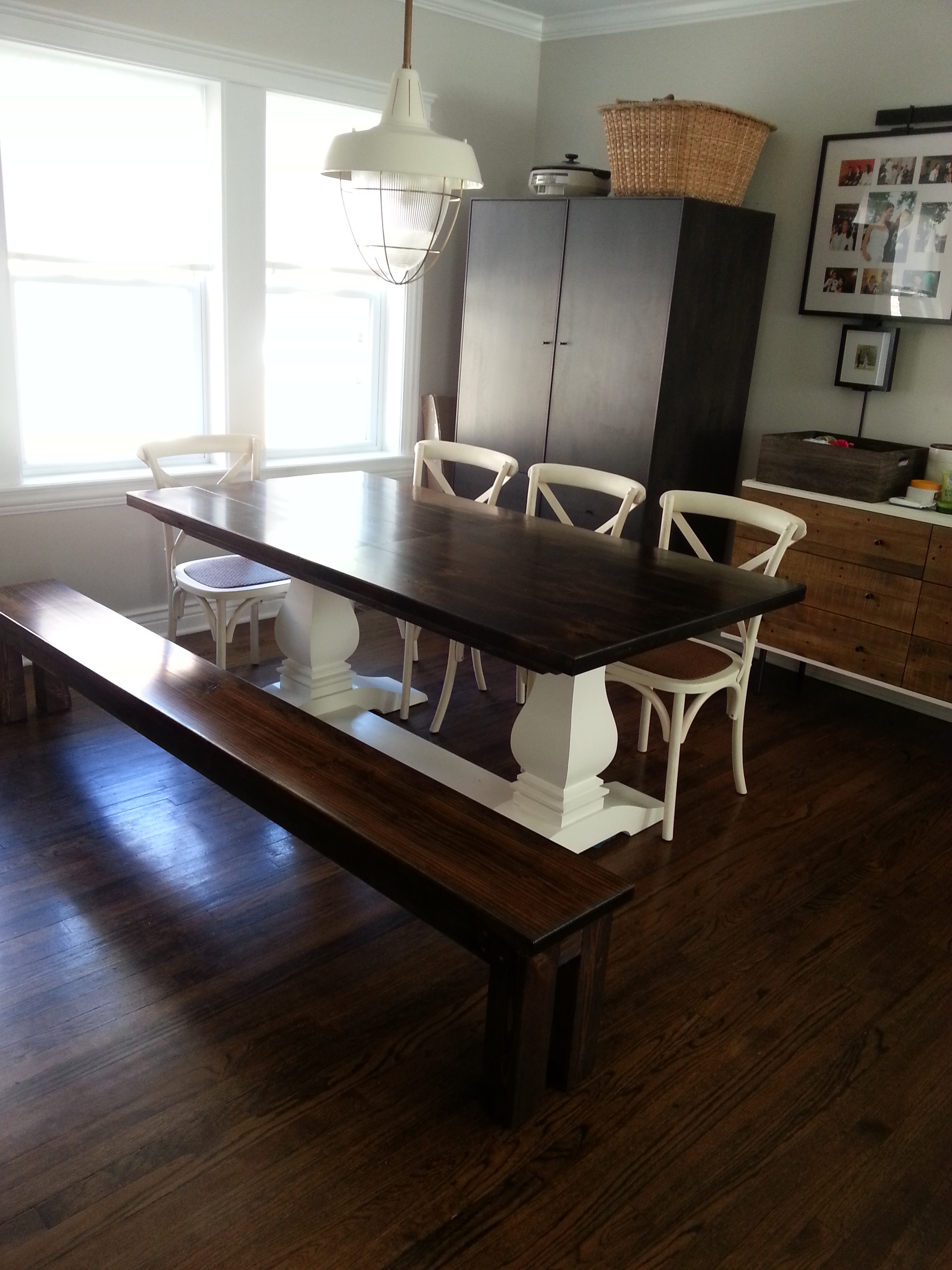 The Barry dinner table: All cleaned up for a photo. This is where it all goes down. 