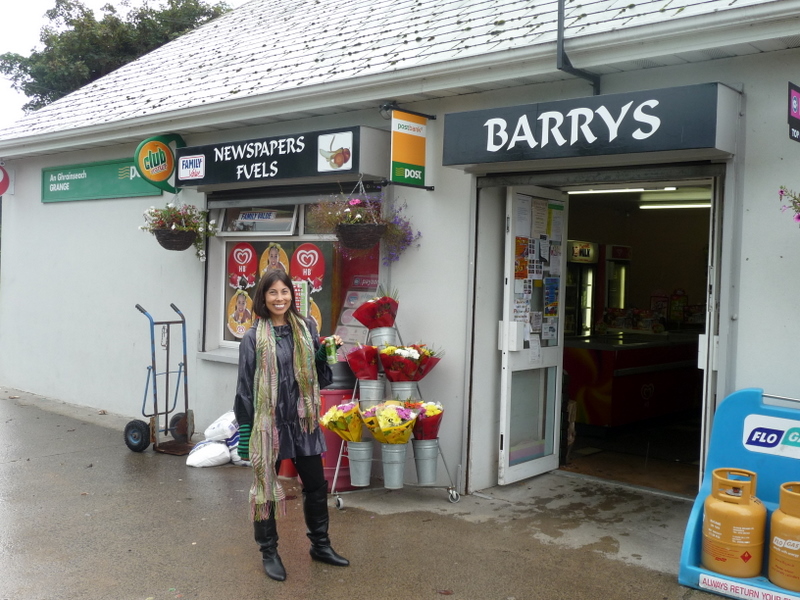 Outside of Paul's Family's store in County Louth