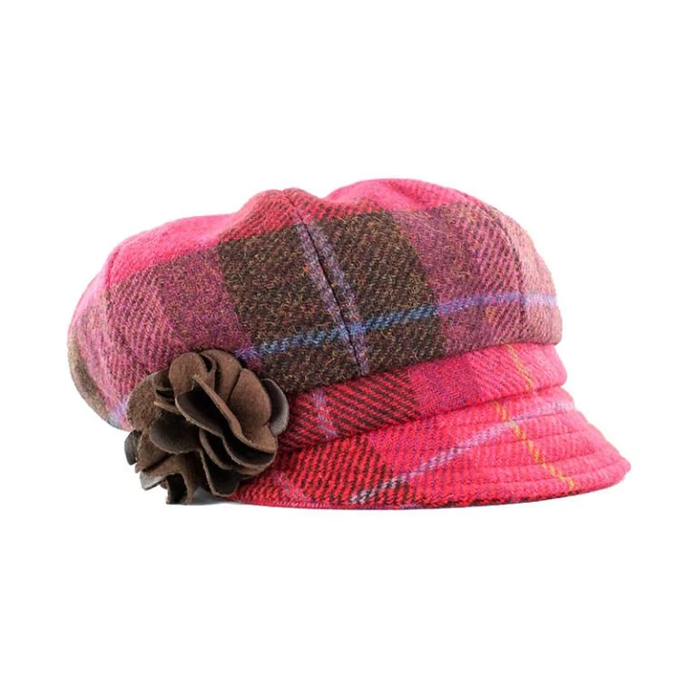 The Irish Boutique-Newsboy Hat Pink Plaid