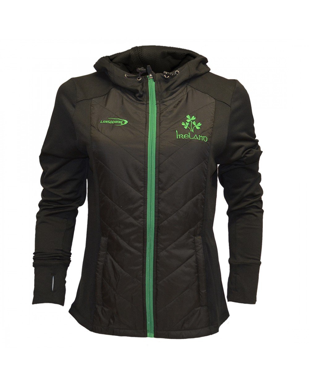 bungee jump forfatter Swipe The Irish Boutique-Black Quilted Performance Ladies Jacket