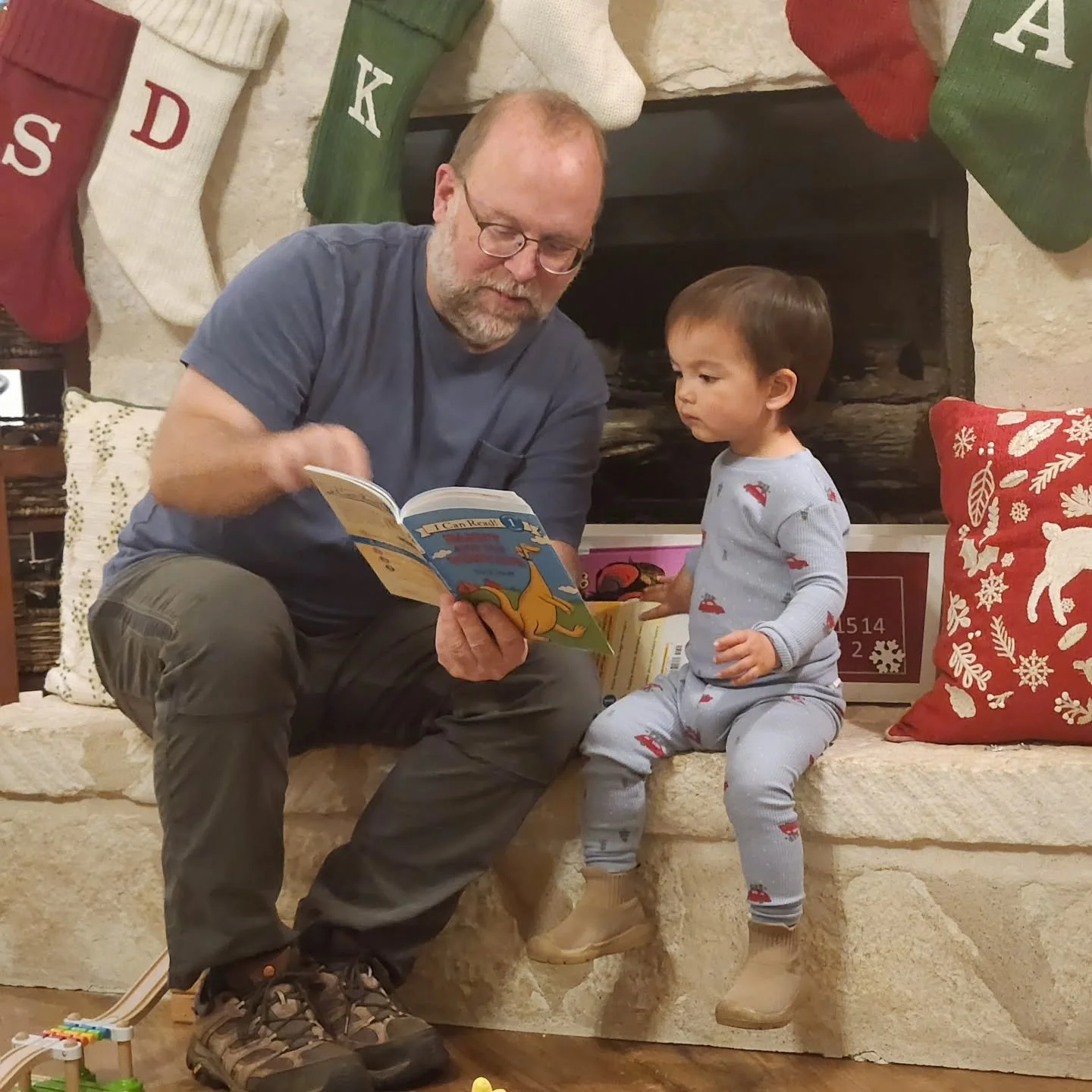 Mike and our great nephew, Sagey.