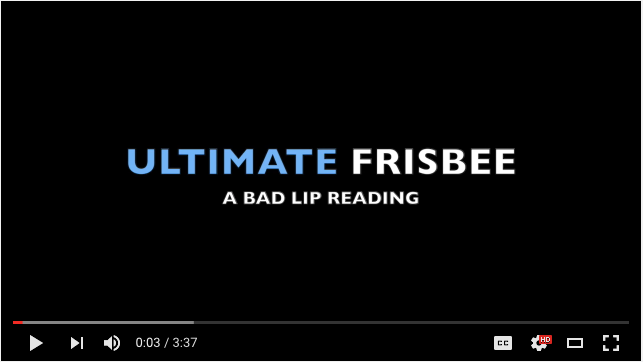 Ultimate Frisbee - Bad Lip Reading (Video)