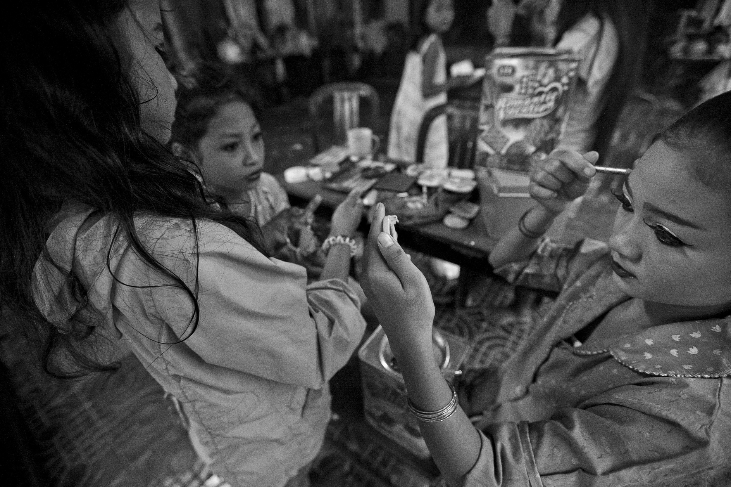 Apsara Dancers Preparing, 2011