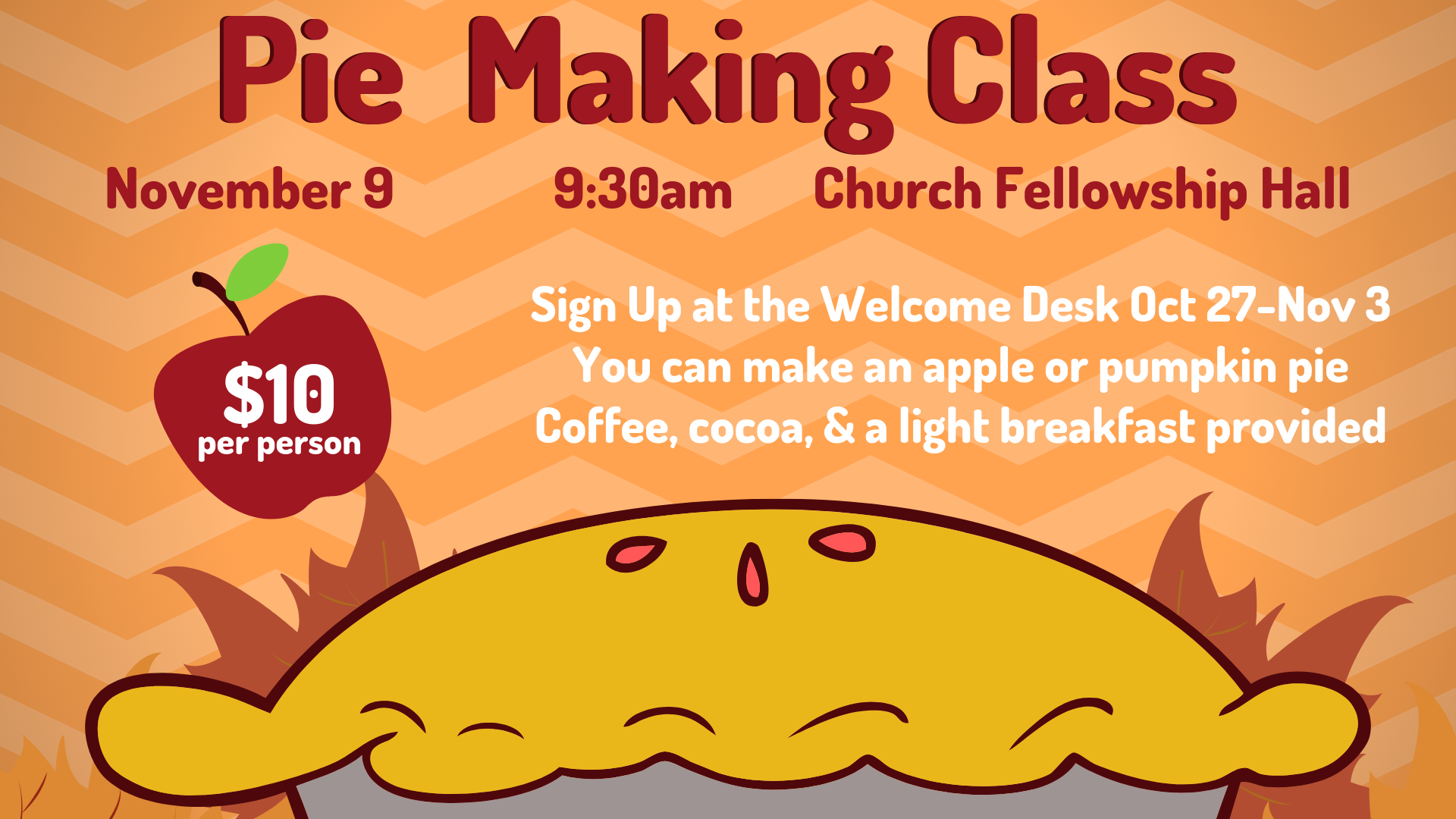 Pie Making Class