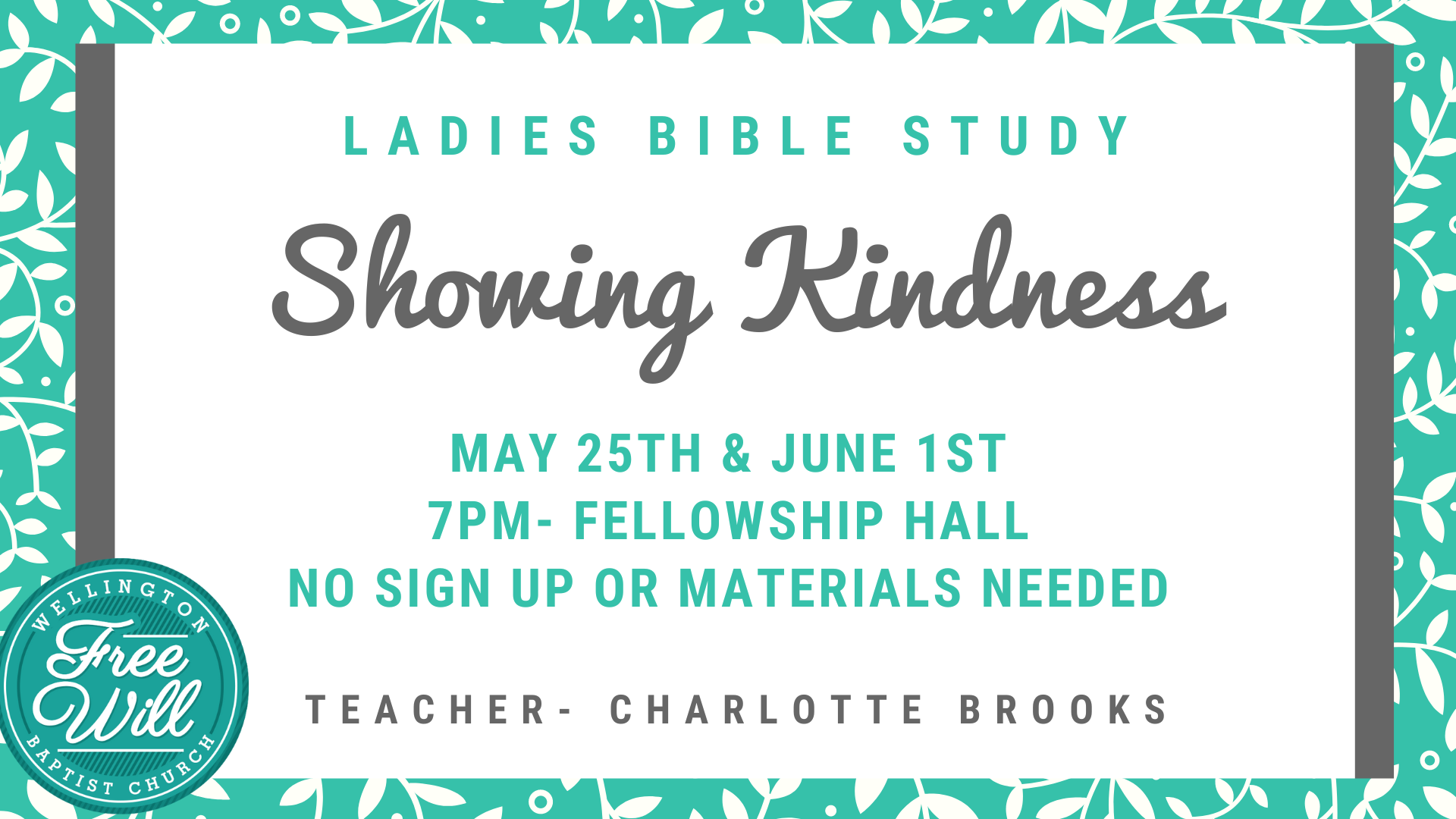 Ladies "Kindness" Bible Study