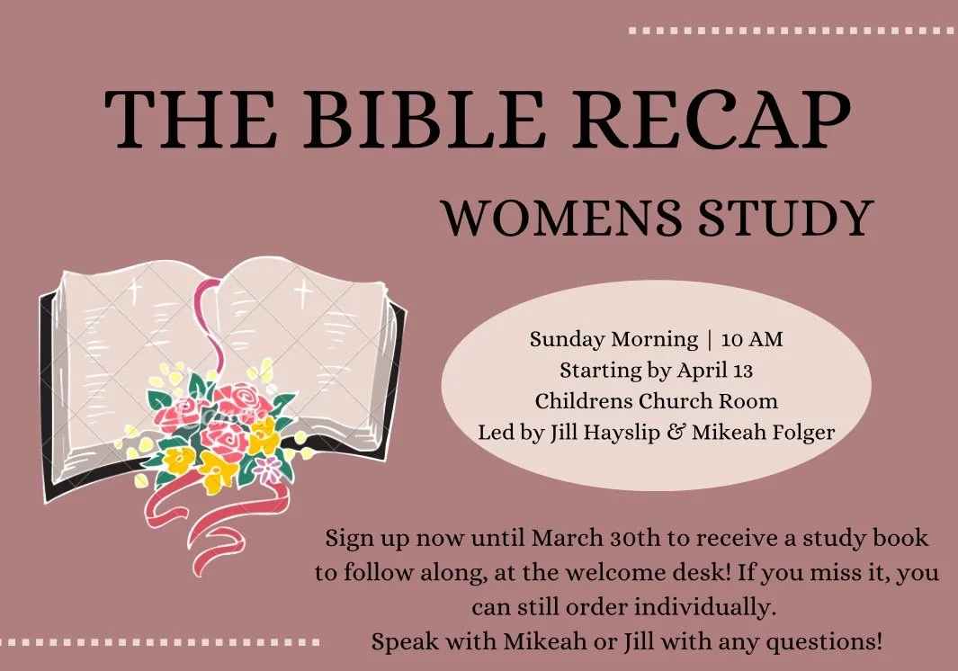 New S.S. Class Starts! The Bible Recap