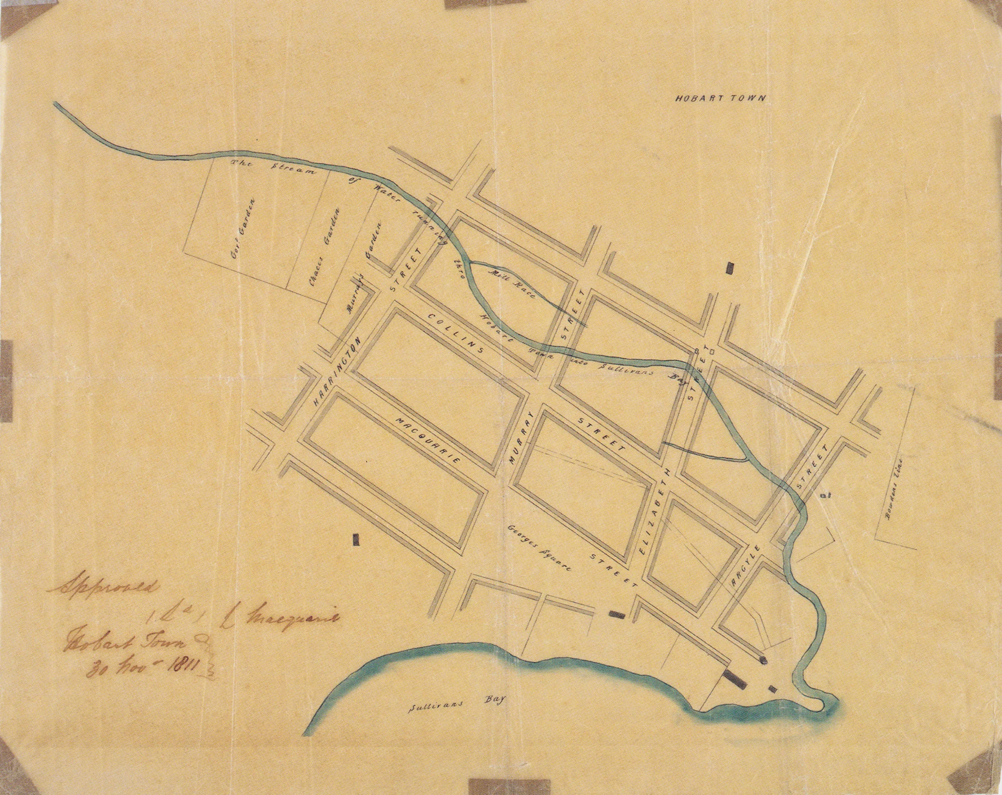Plan of Hobart Town 1811 – James Meehan