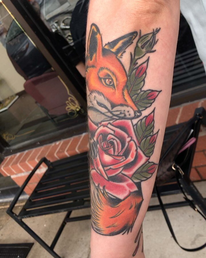 Fun fox and rose i did all healed up